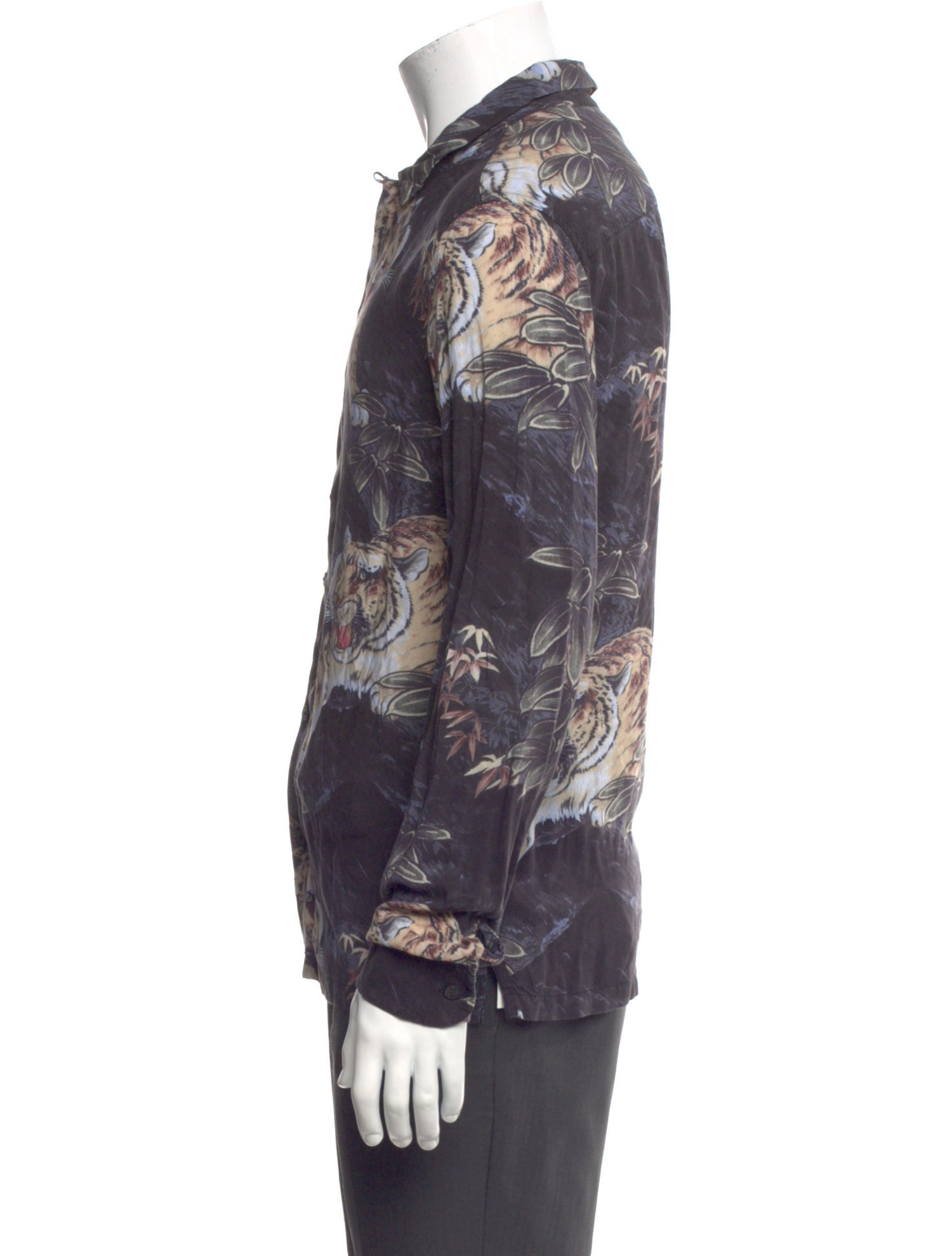 AllSaints Paisley Print Long Sleeve Shirt