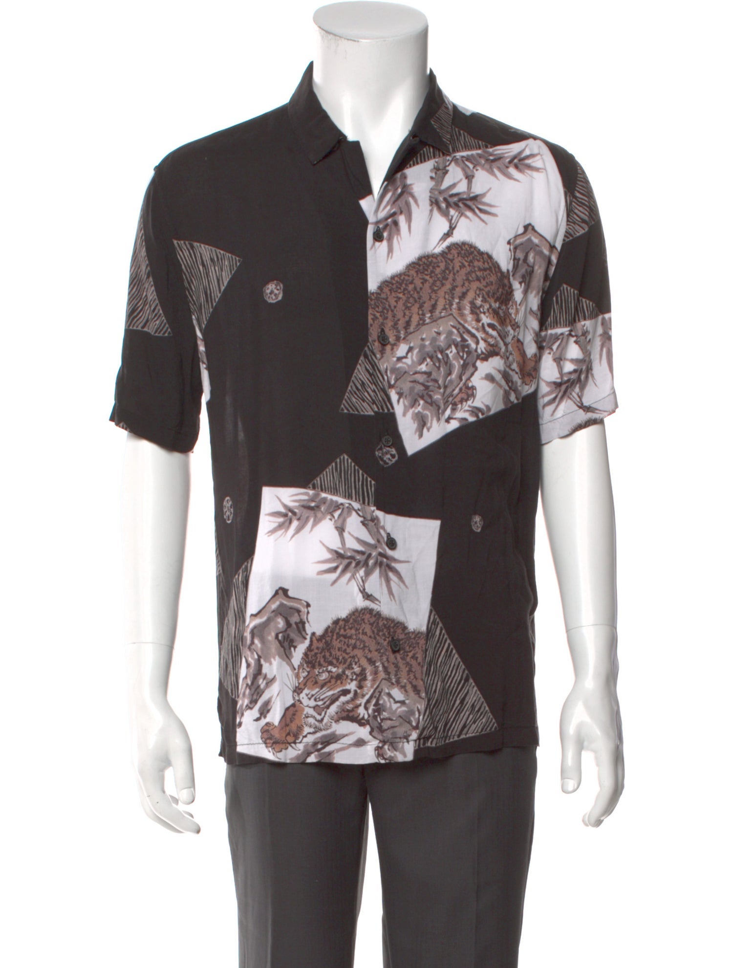 AllSaints Graphic Print Short Sleeve Shirt