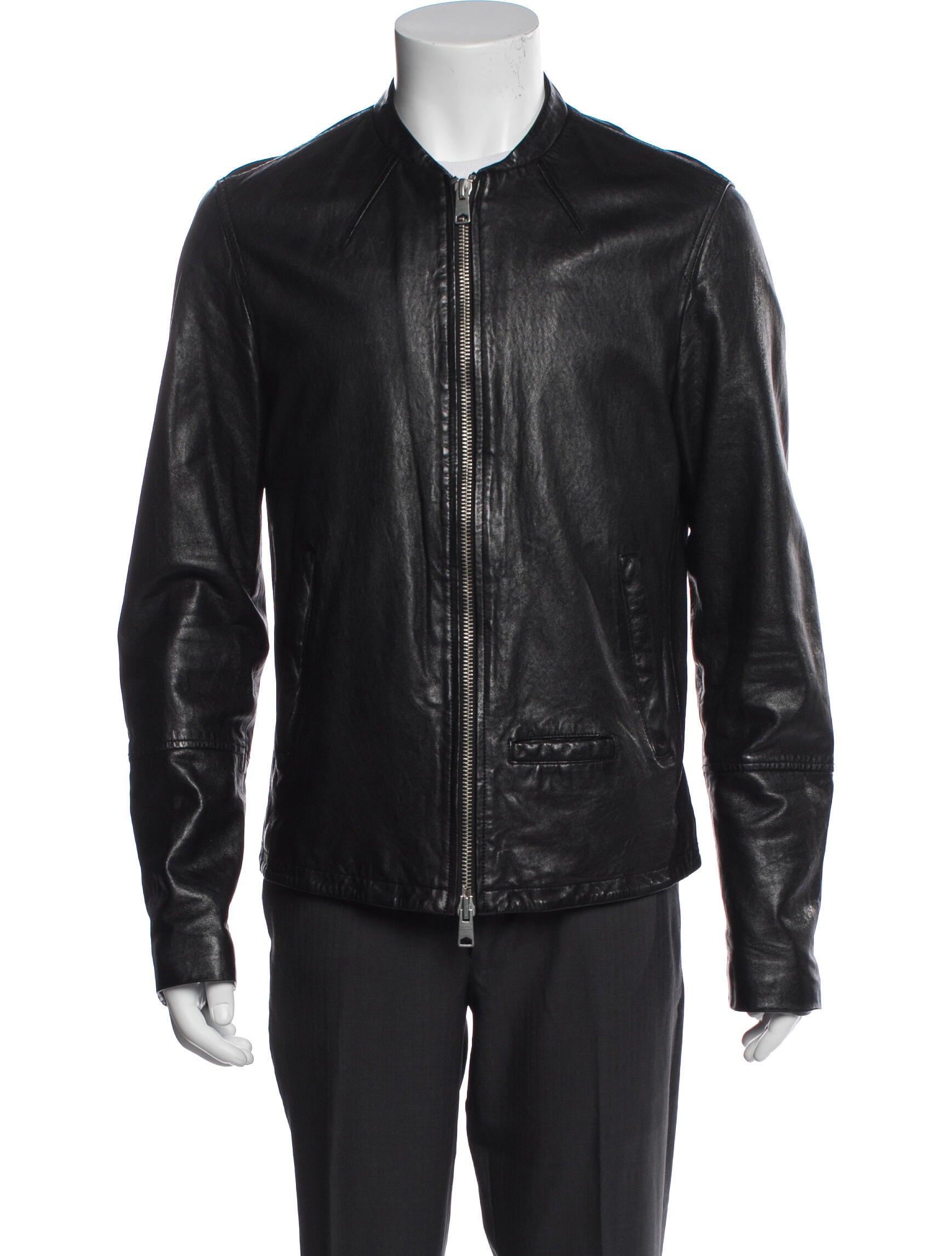 AllSaints Lamb Leather Moto Jacket