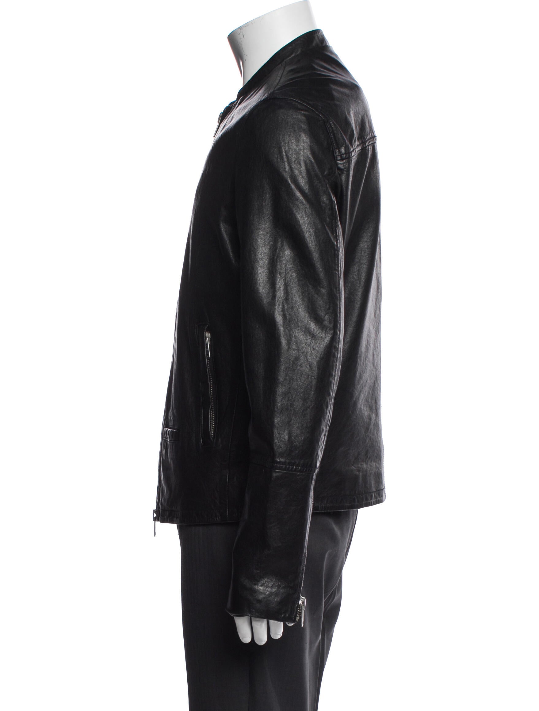 AllSaints Lamb Leather Moto Jacket
