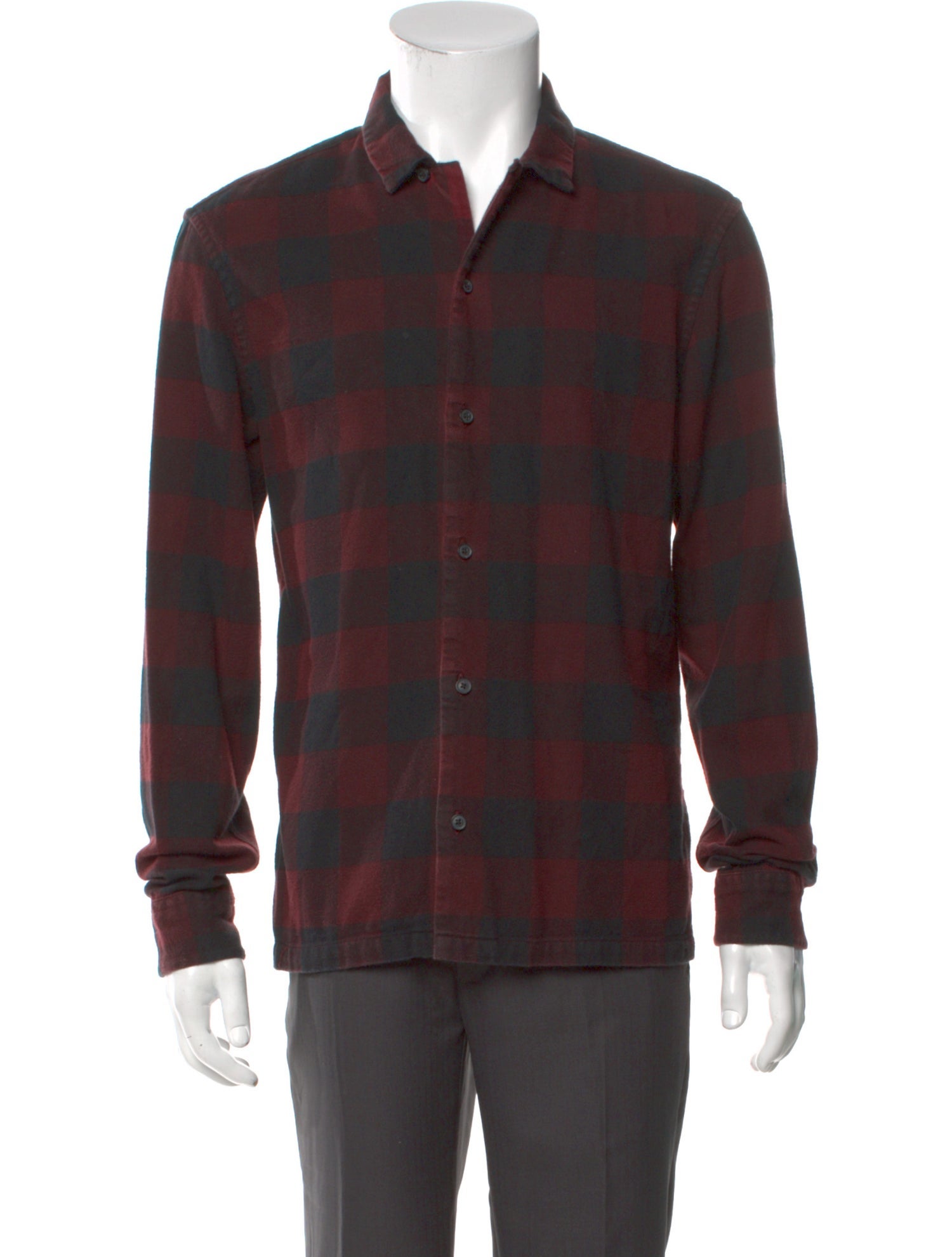 AllSaints Plaid Print Long Sleeve Shirt