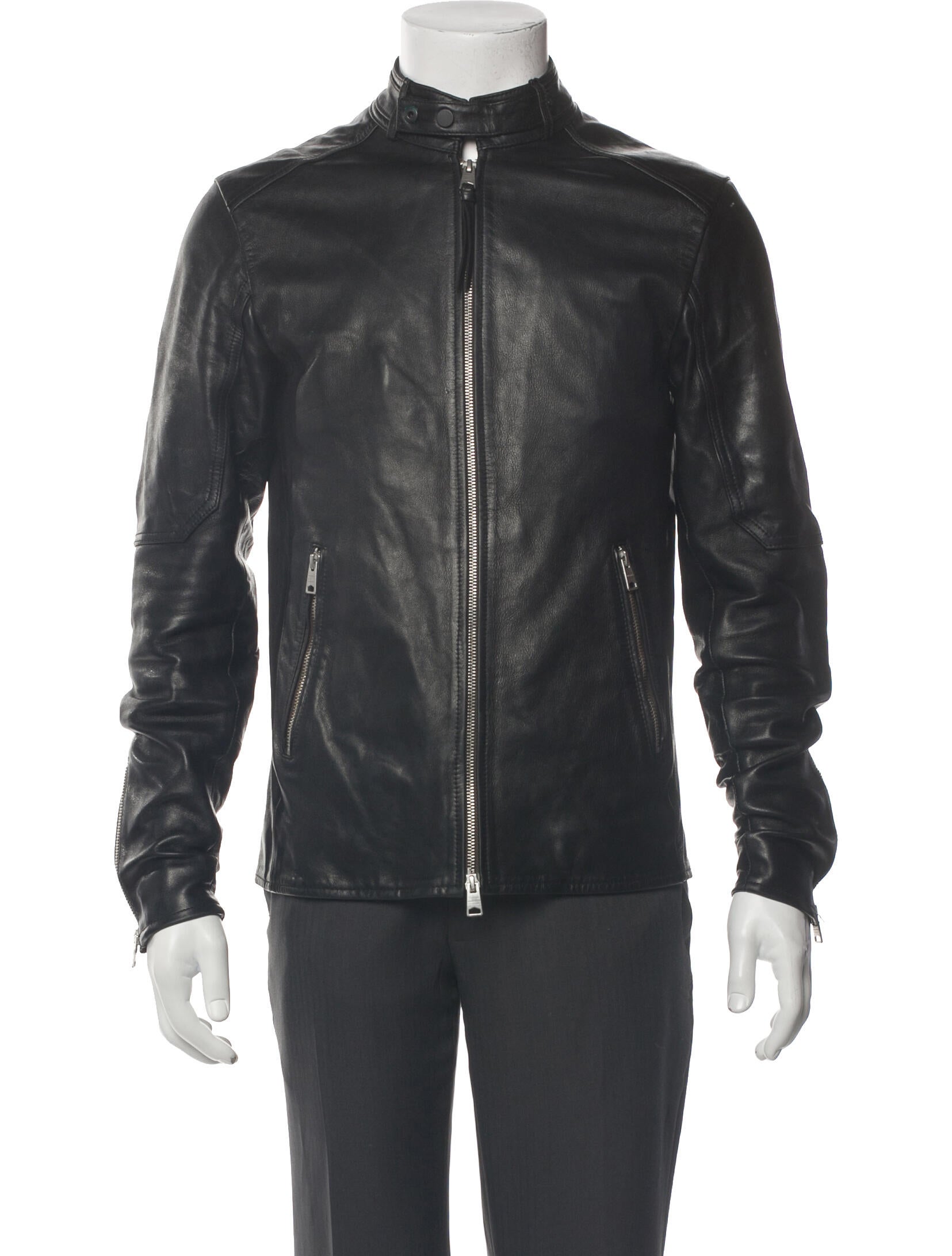 AllSaints Lamb Leather Moto Jacket