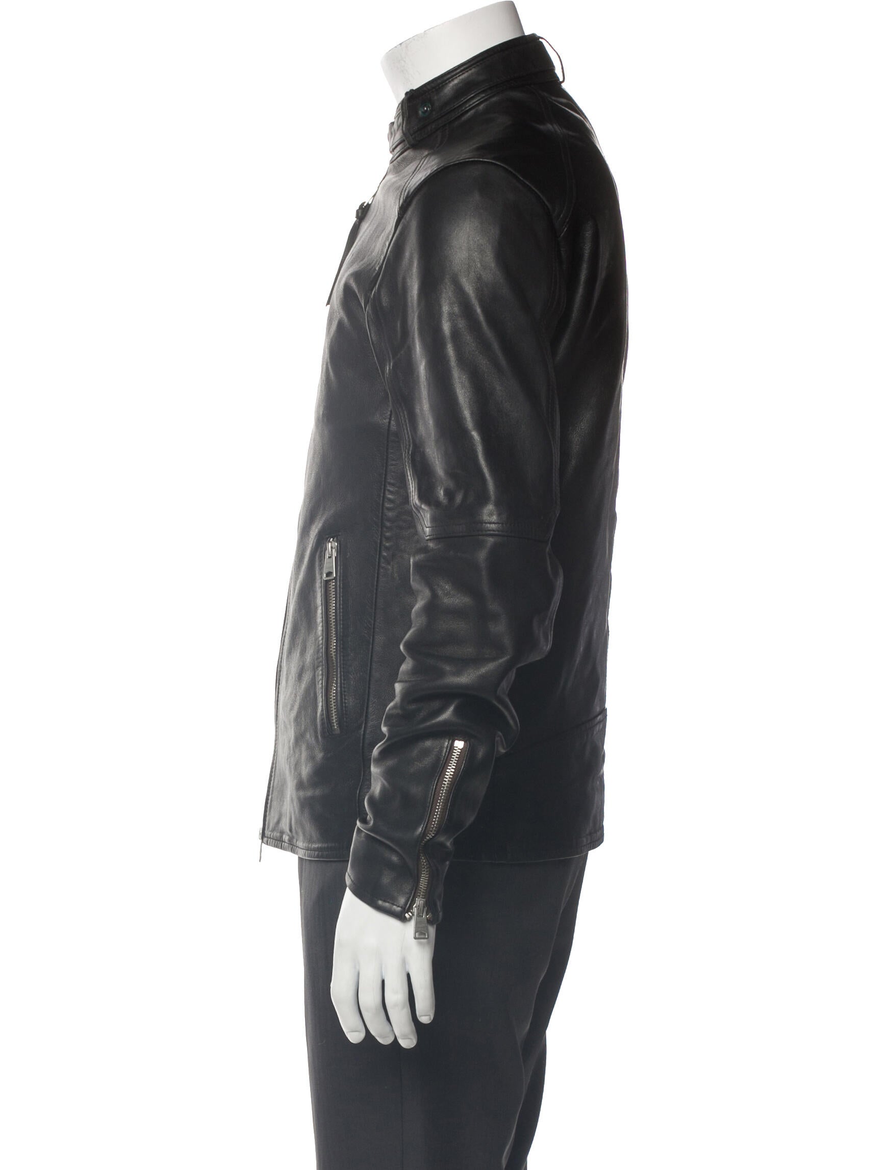 AllSaints Lamb Leather Moto Jacket