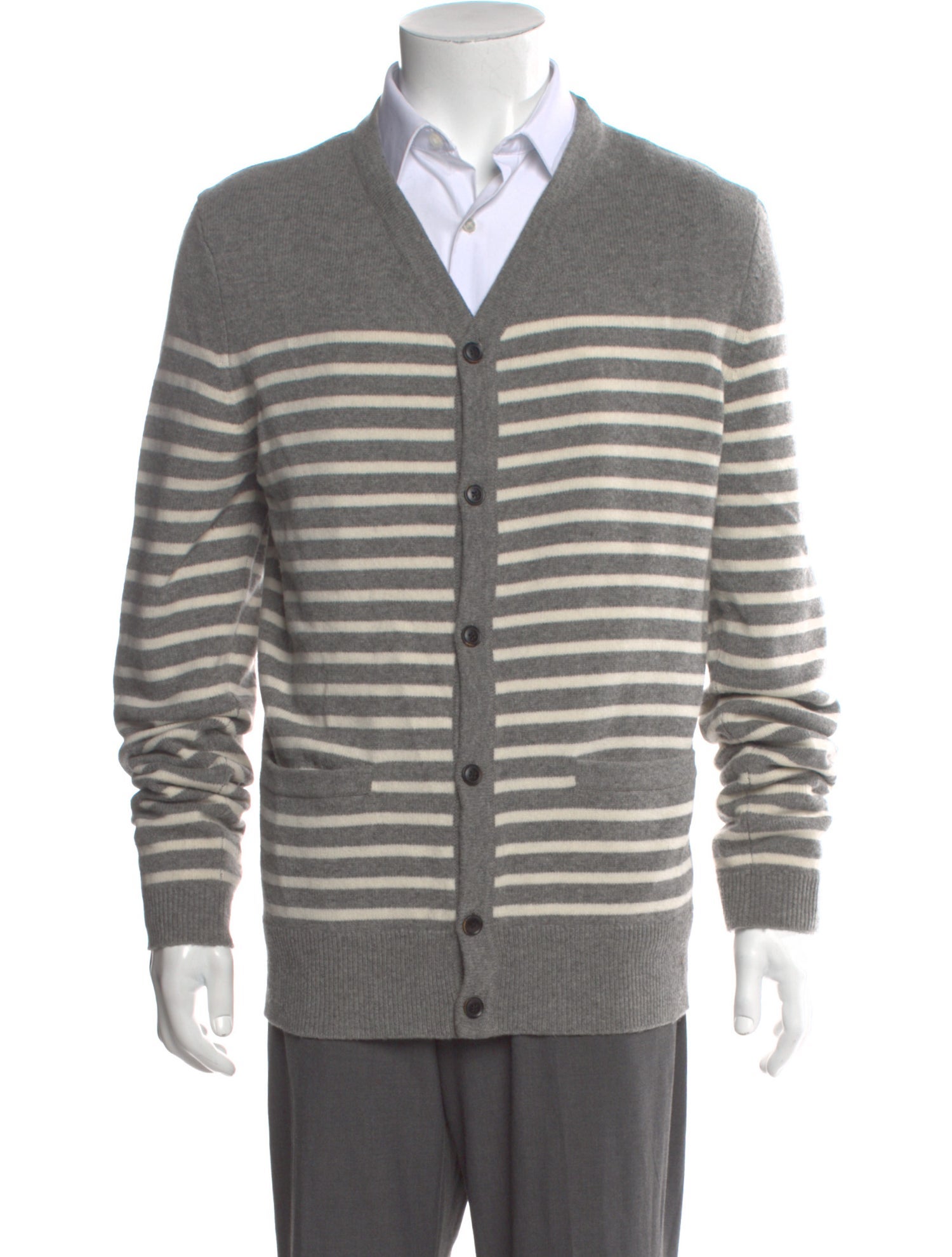 AllSaints Wool Striped Cardigan