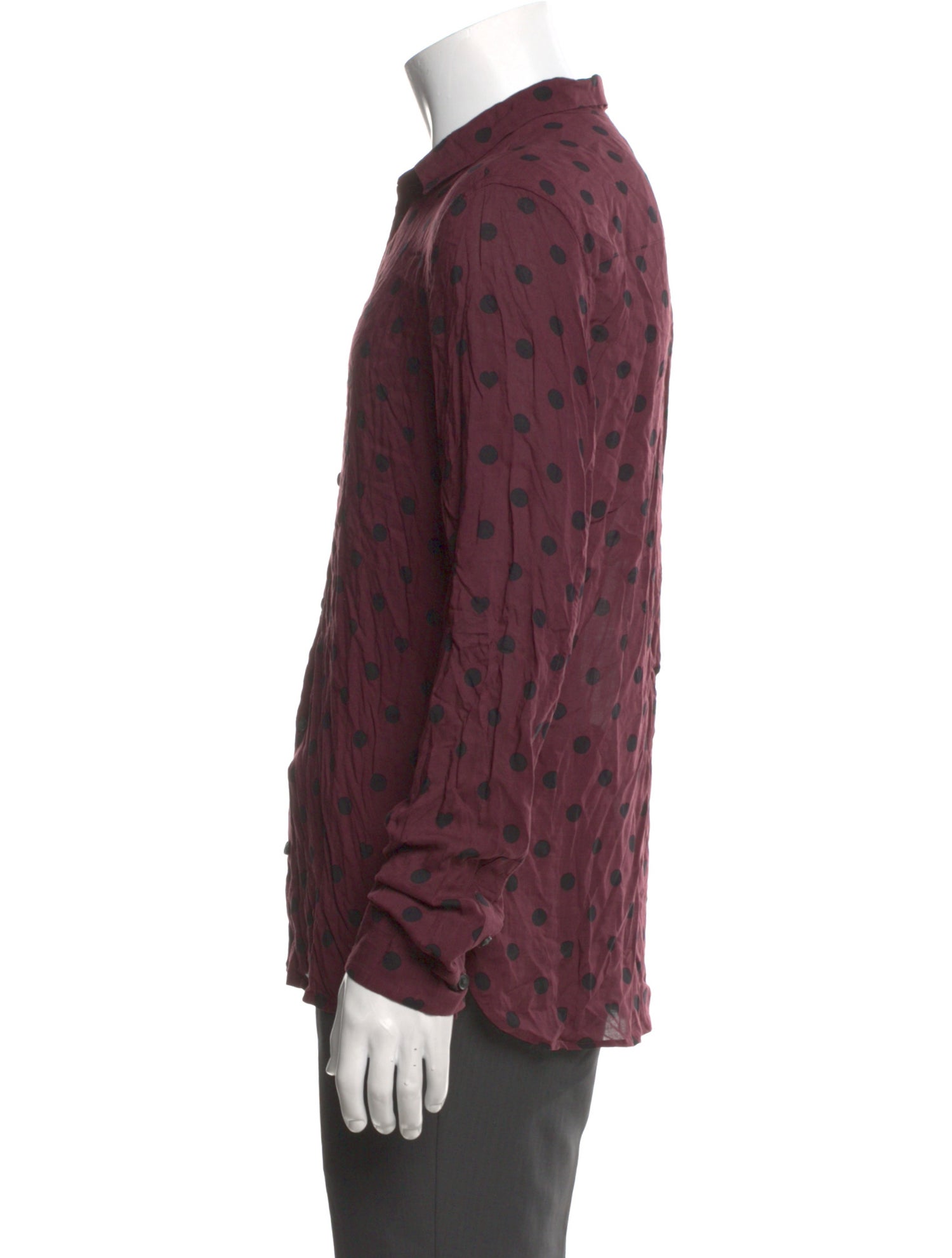 AllSaints Polka Dot Print Long Sleeve Shirt