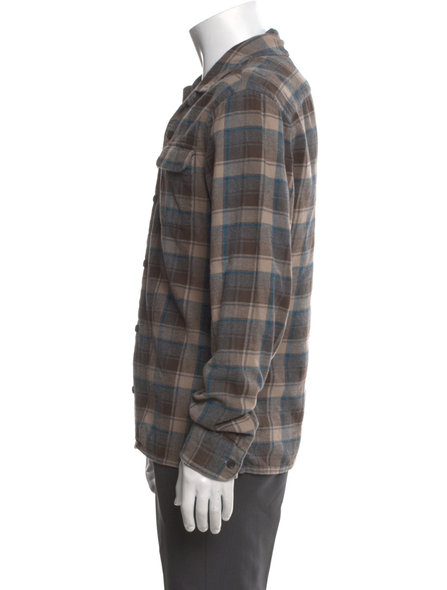 AllSaints Plaid Print Long Sleeve Shirt