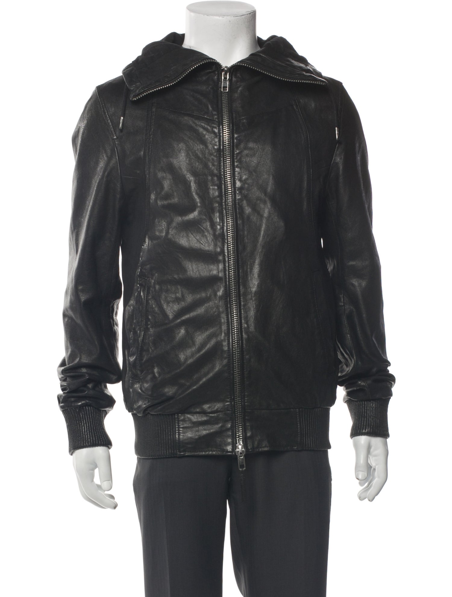AllSaints Leather Bomber Jacket