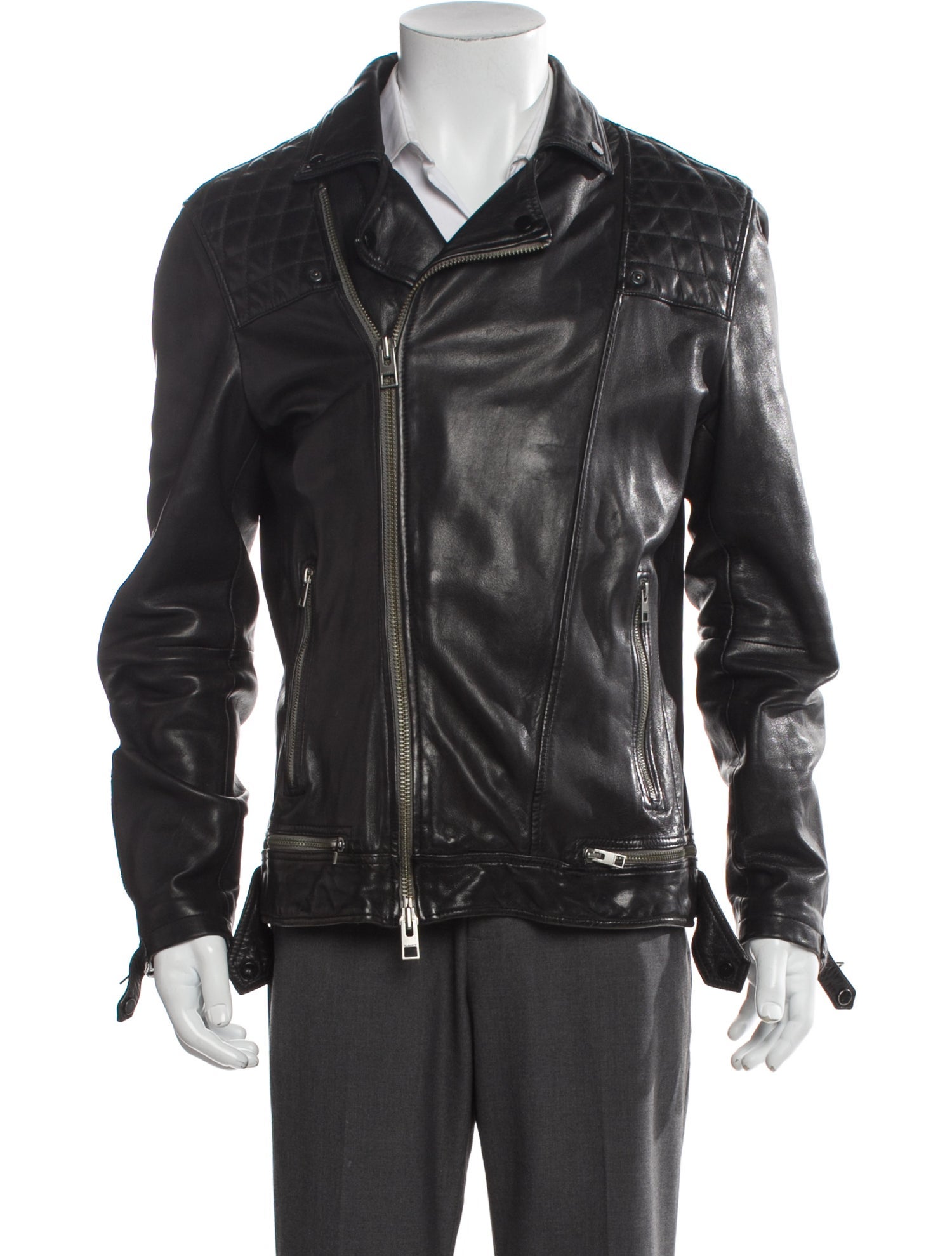 AllSaints Lamb Leather Moto Jacket