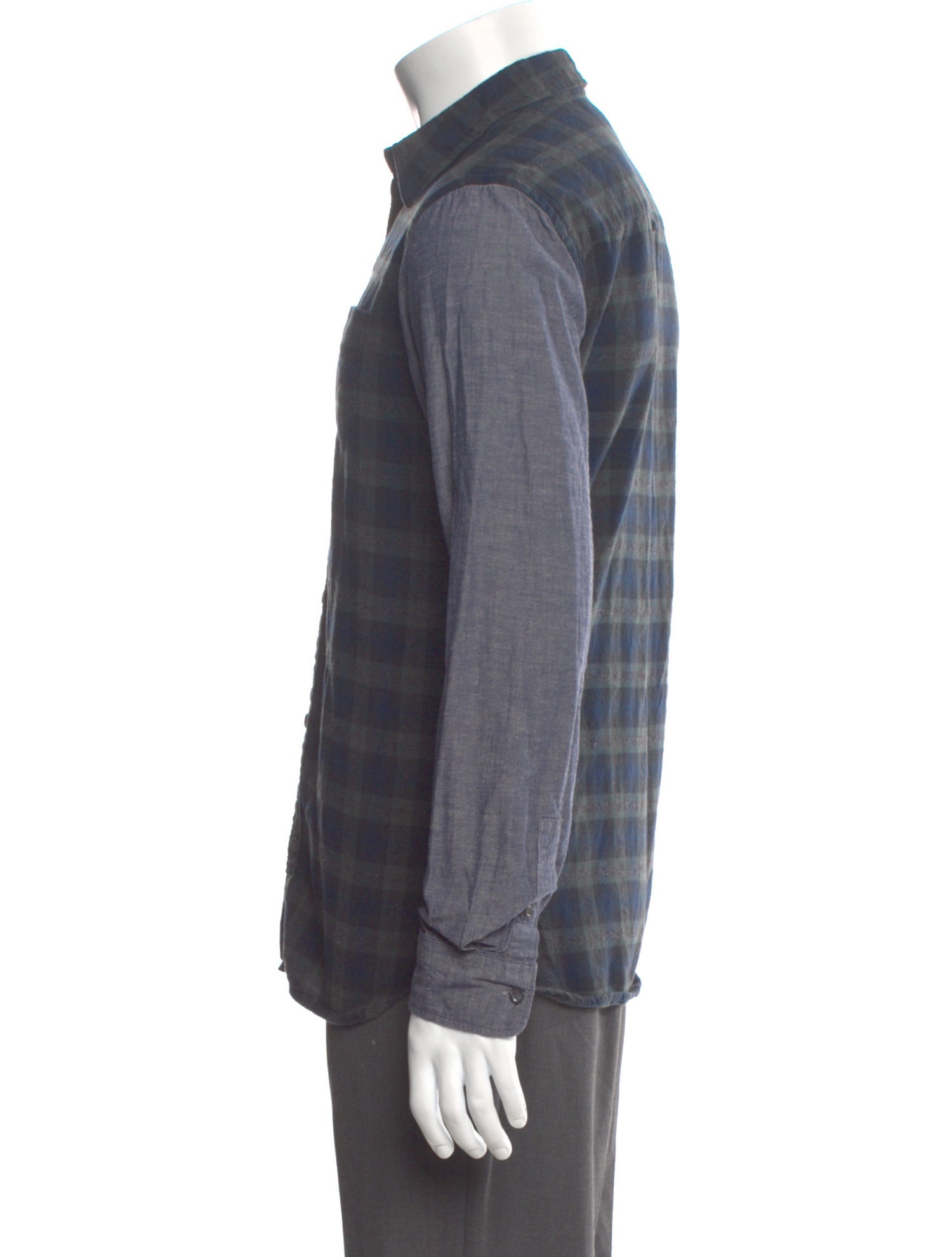AllSaints Plaid Print Long Sleeve Dress Shirt