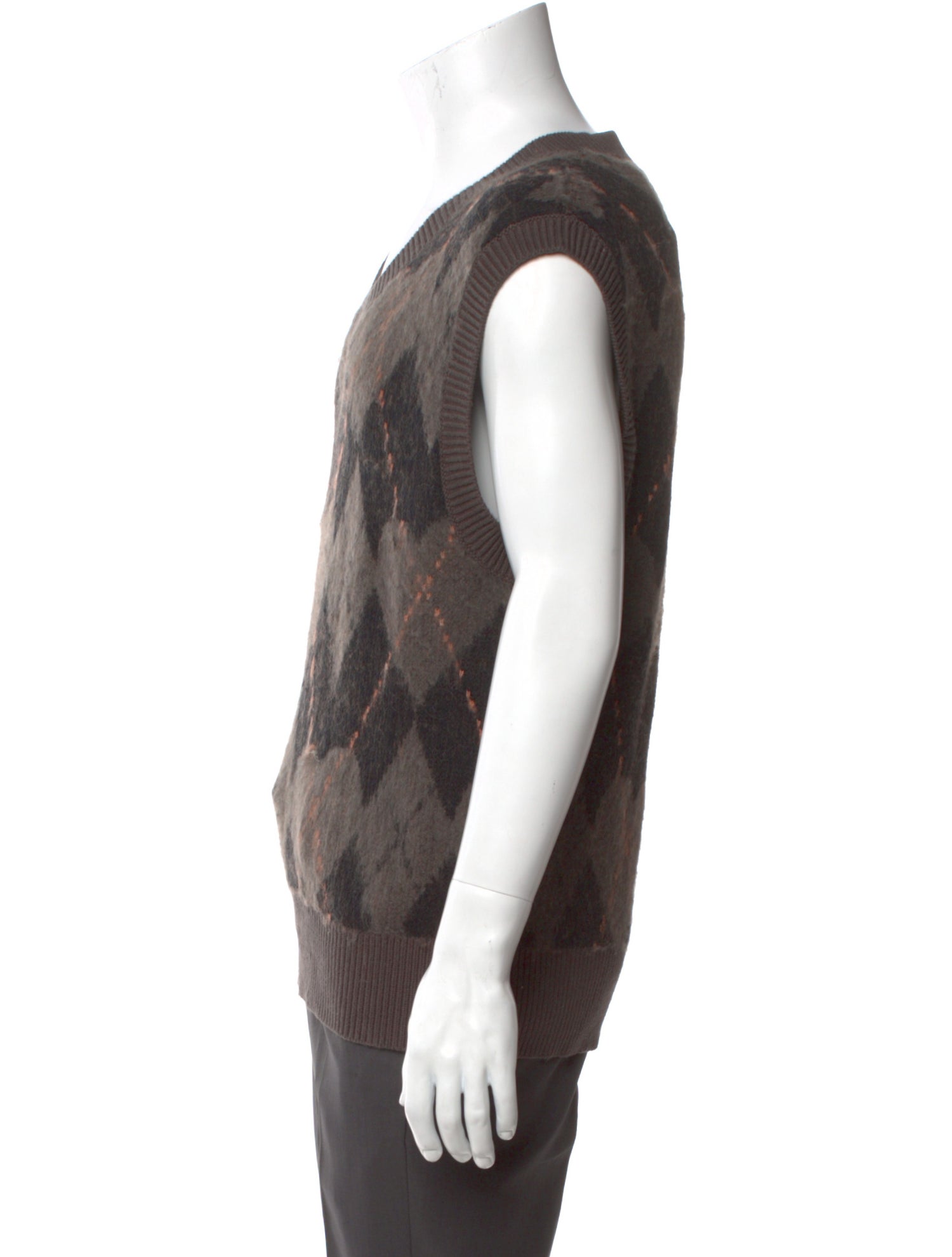 AllSaints Printed V-Neck Sweater Vest w/ Tags