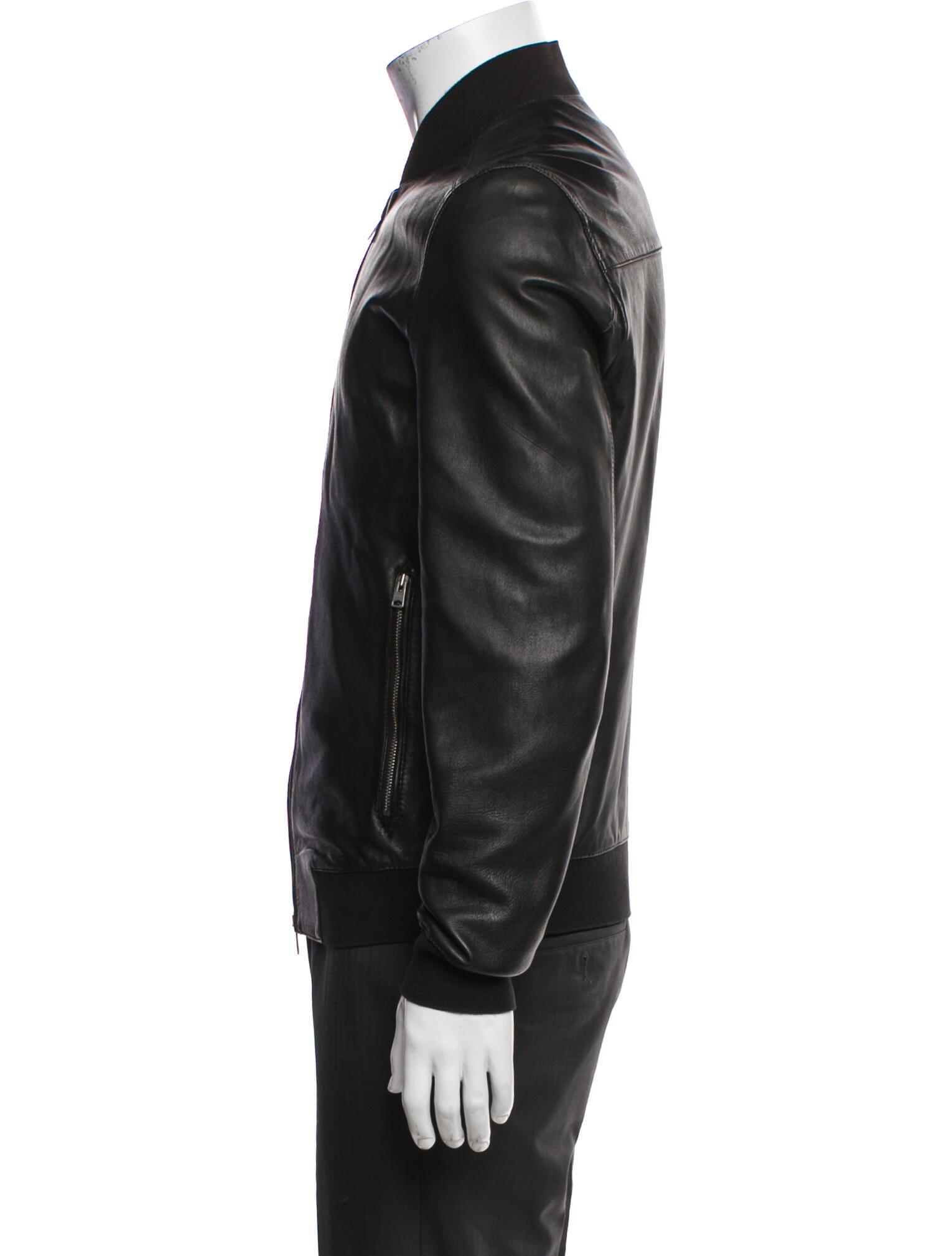 AllSaints Leather Bomber Jacket