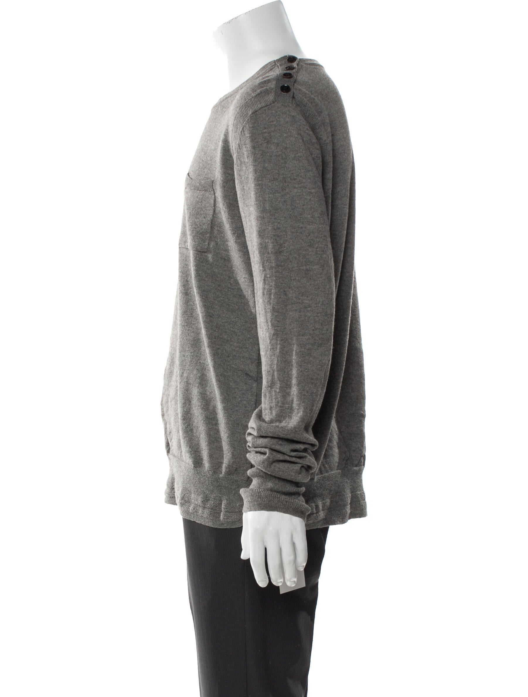 AllSaints Crew Neck Long Sleeve Pullover