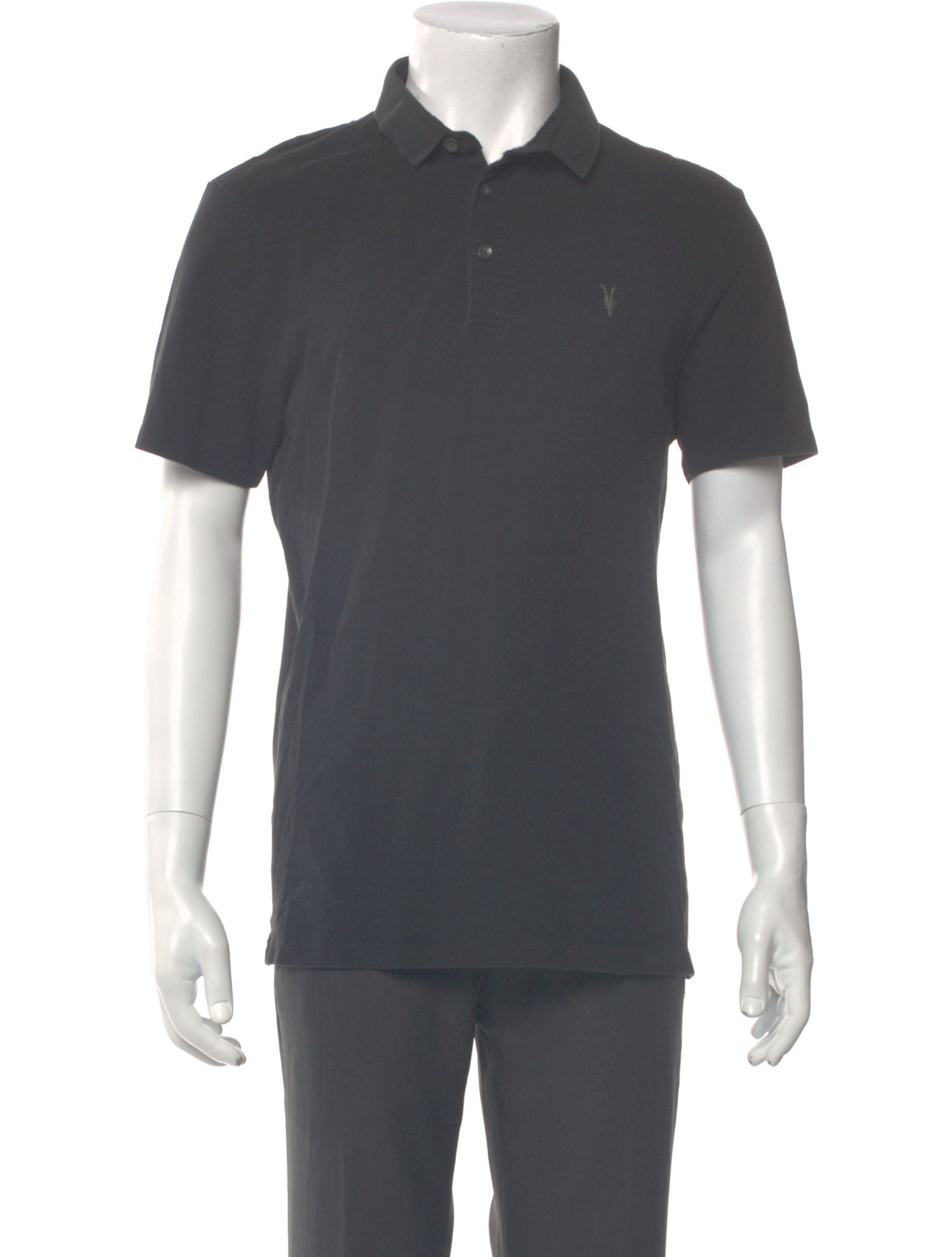 AllSaints Collar Short Sleeve Polo Shirt