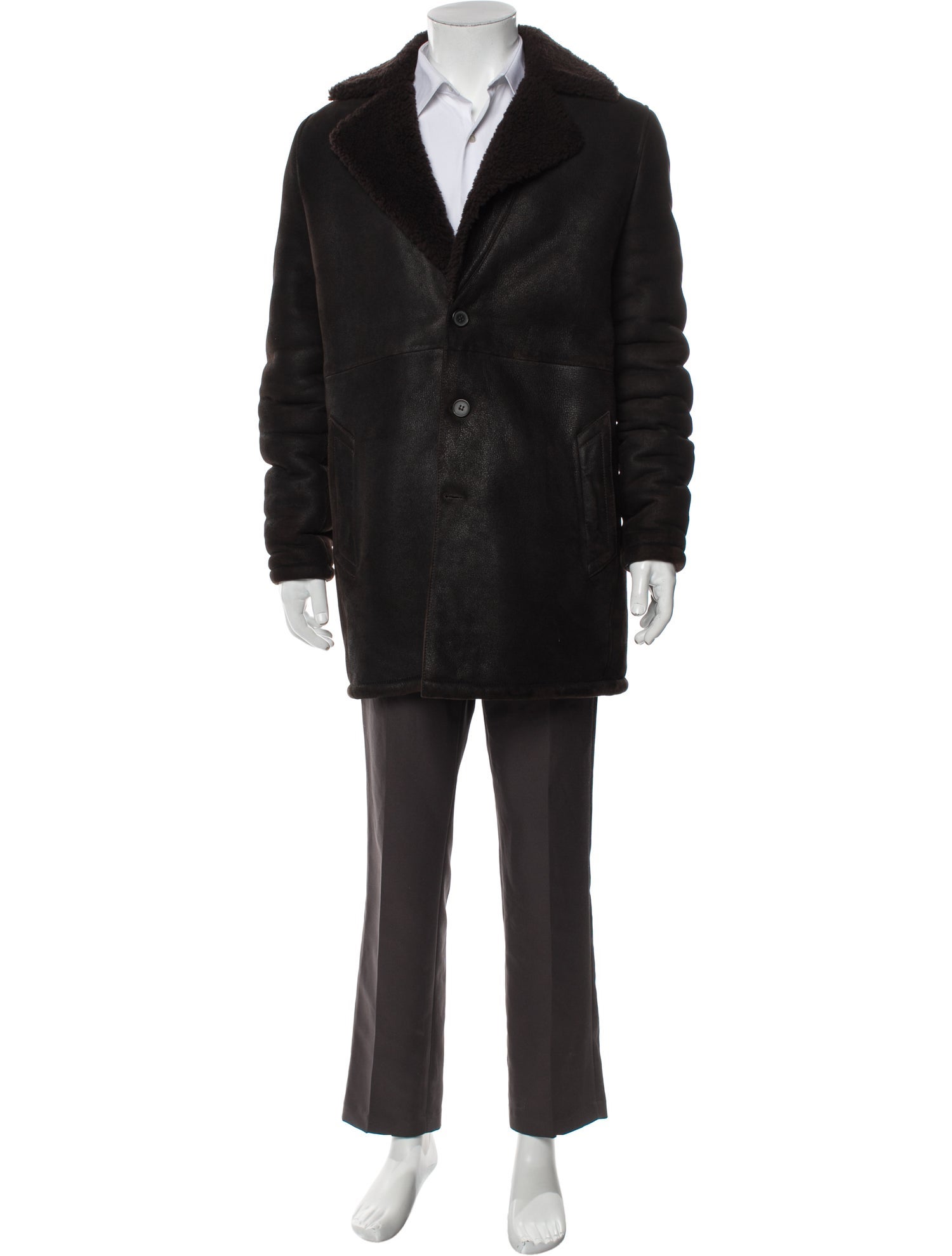 AllSaints Shearling Overcoat