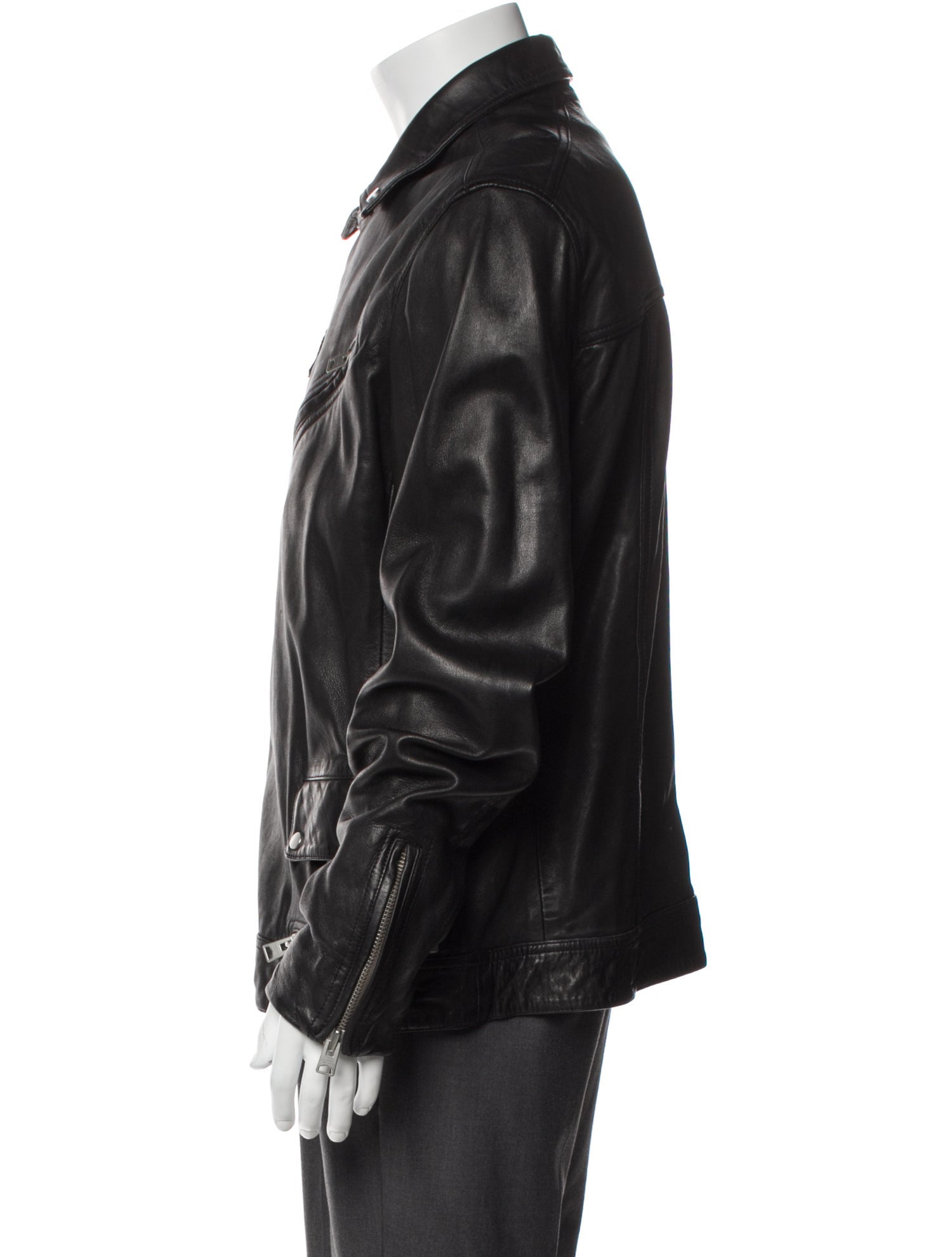 AllSaints Lamb Leather Moto Jacket