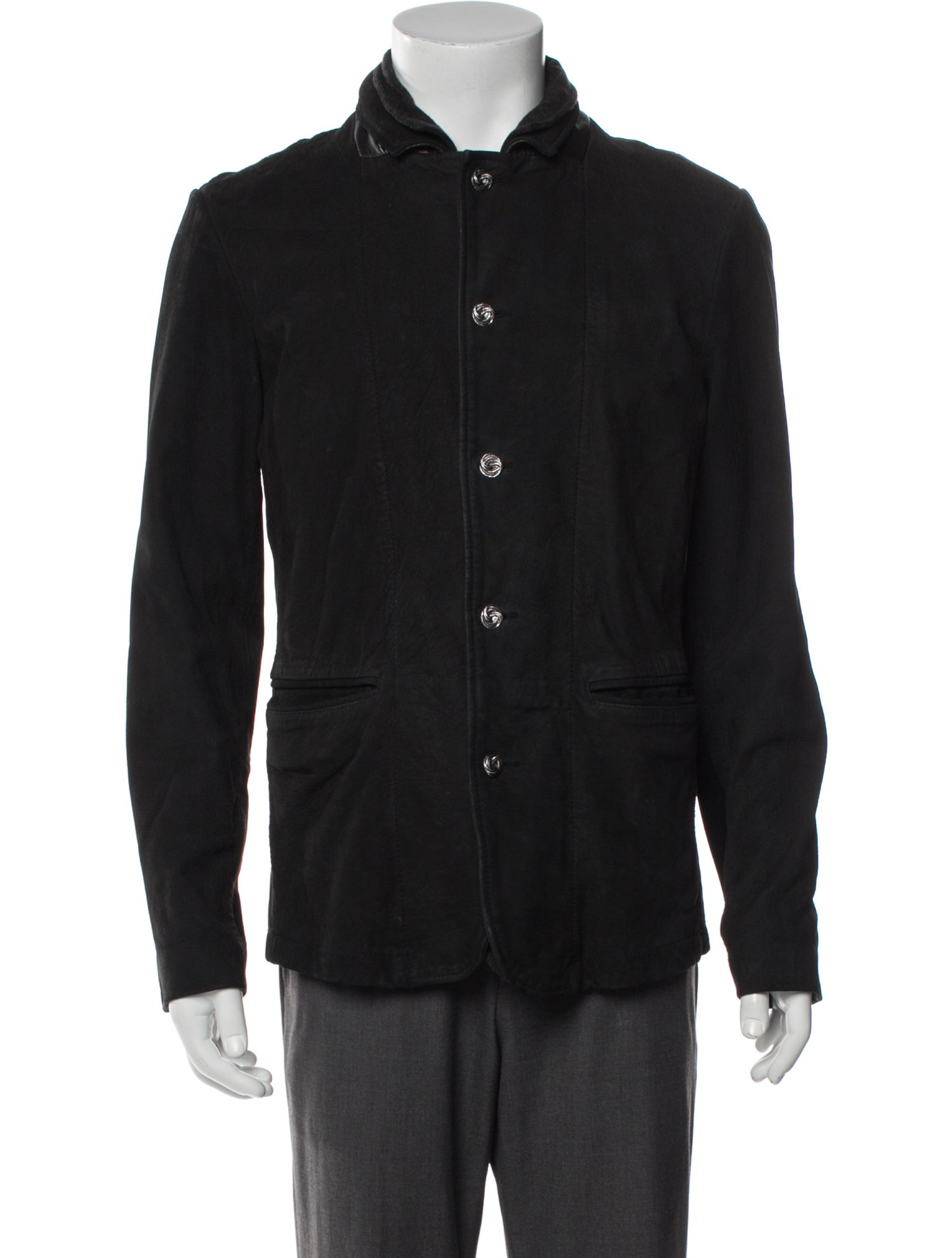 AllSaints Lamb Leather Utility Jacket