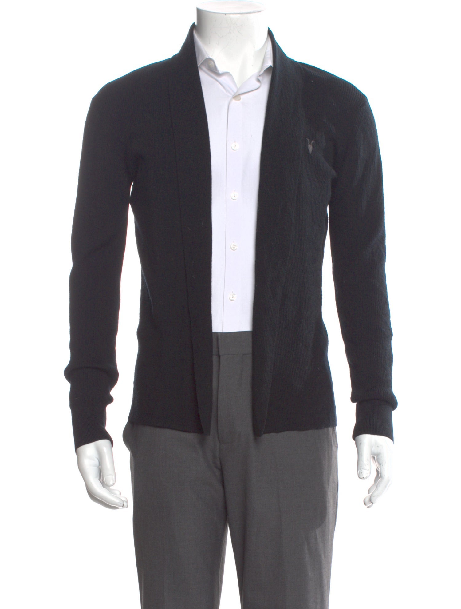 AllSaints Merino Wool Open Front Cardigan