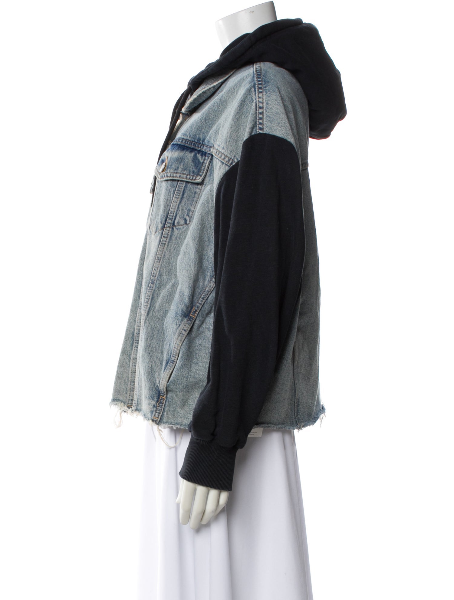 AllSaints Colorblock Pattern Denim Jacket