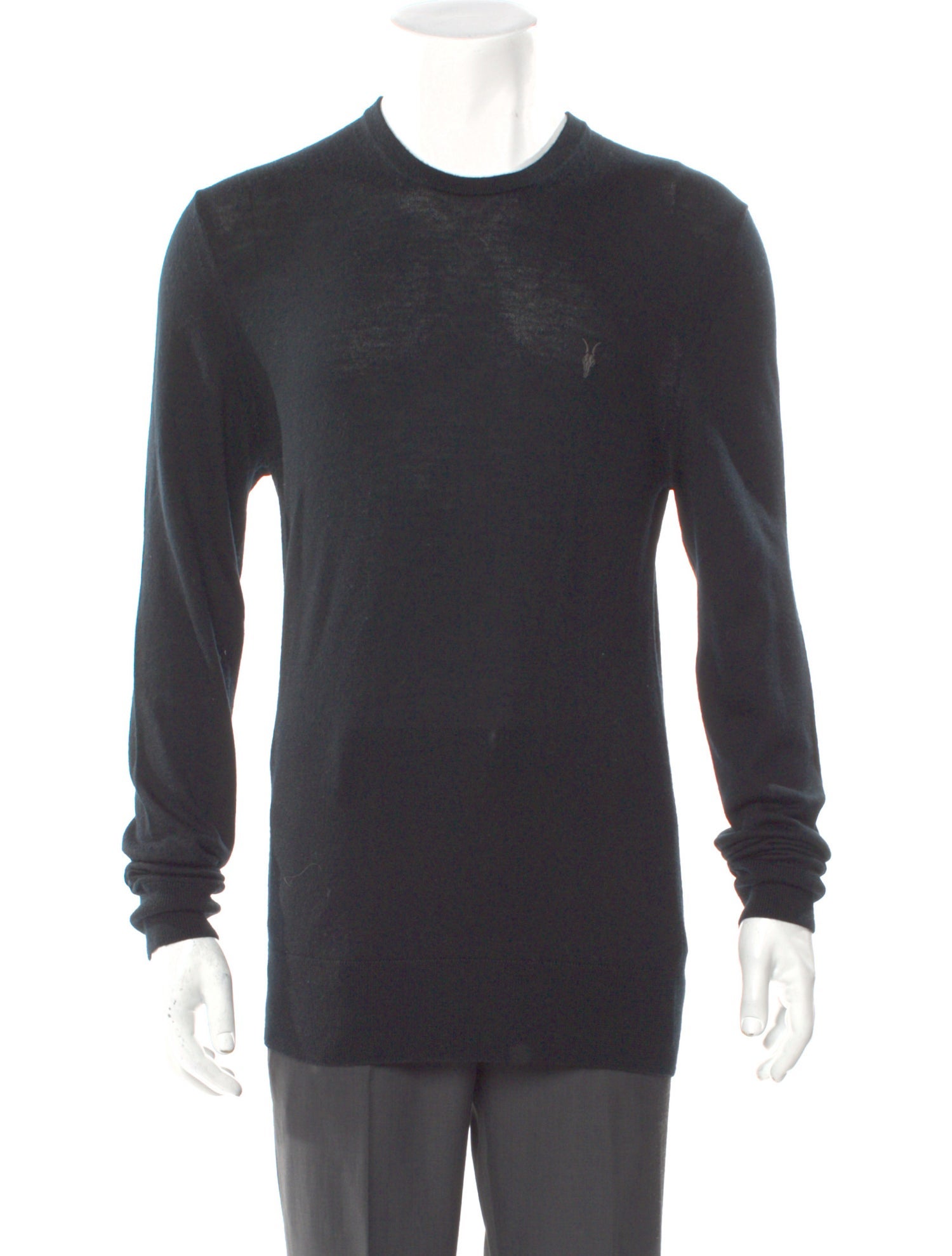 AllSaints Merino Wool Crew Neck Pullover