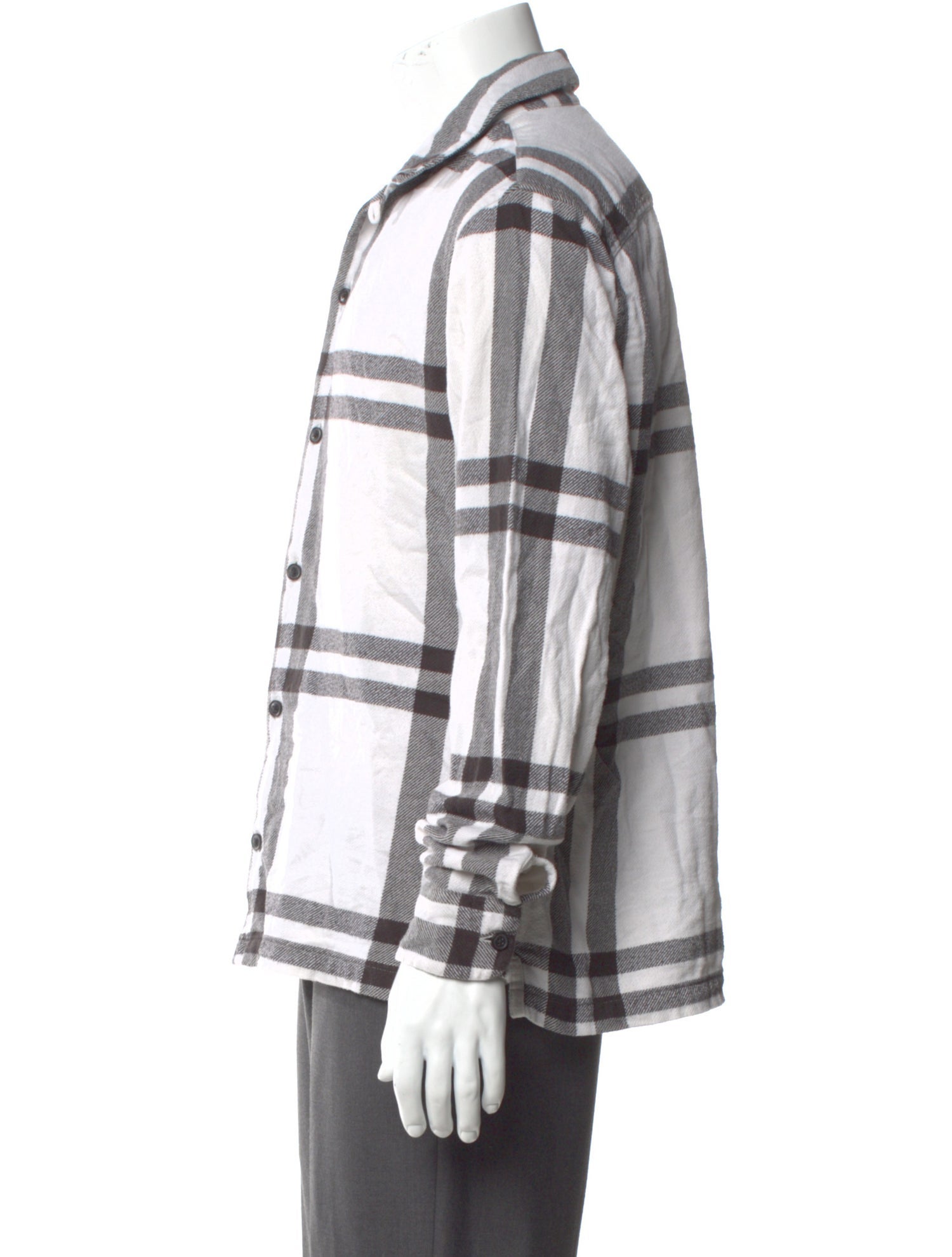 AllSaints Plaid Print Long Sleeve Shirt