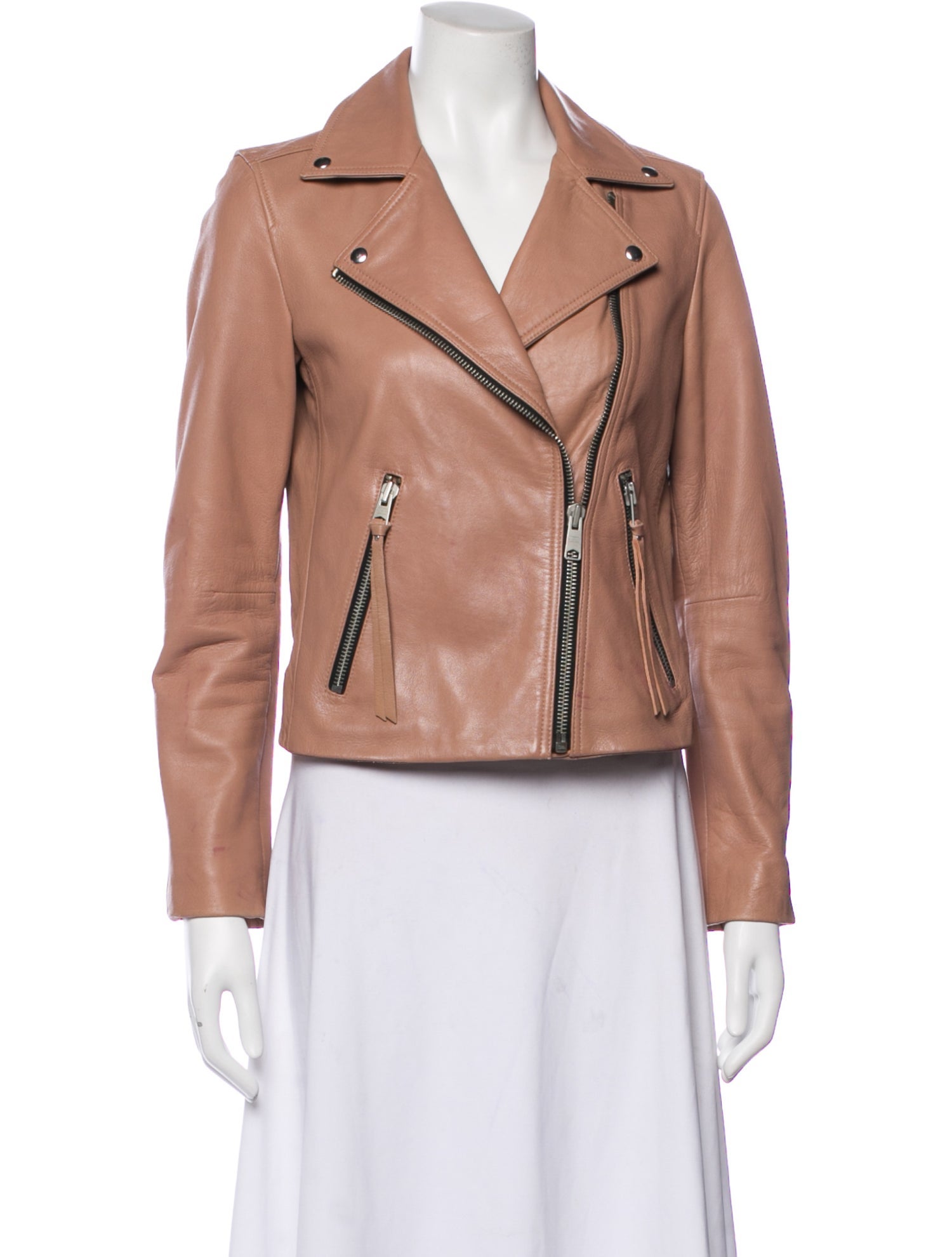 AllSaints Lamb Leather Biker Jacket