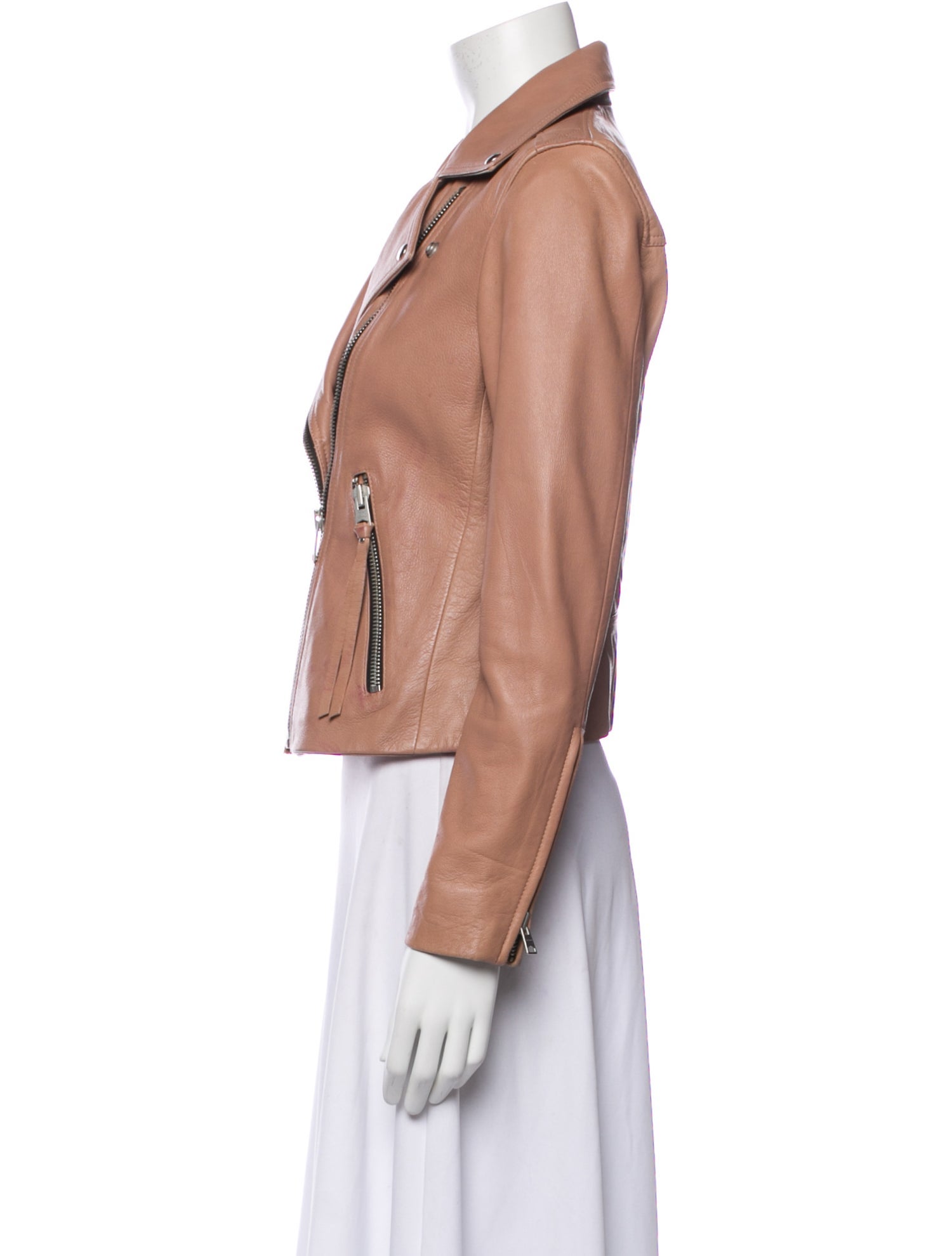 AllSaints Lamb Leather Biker Jacket