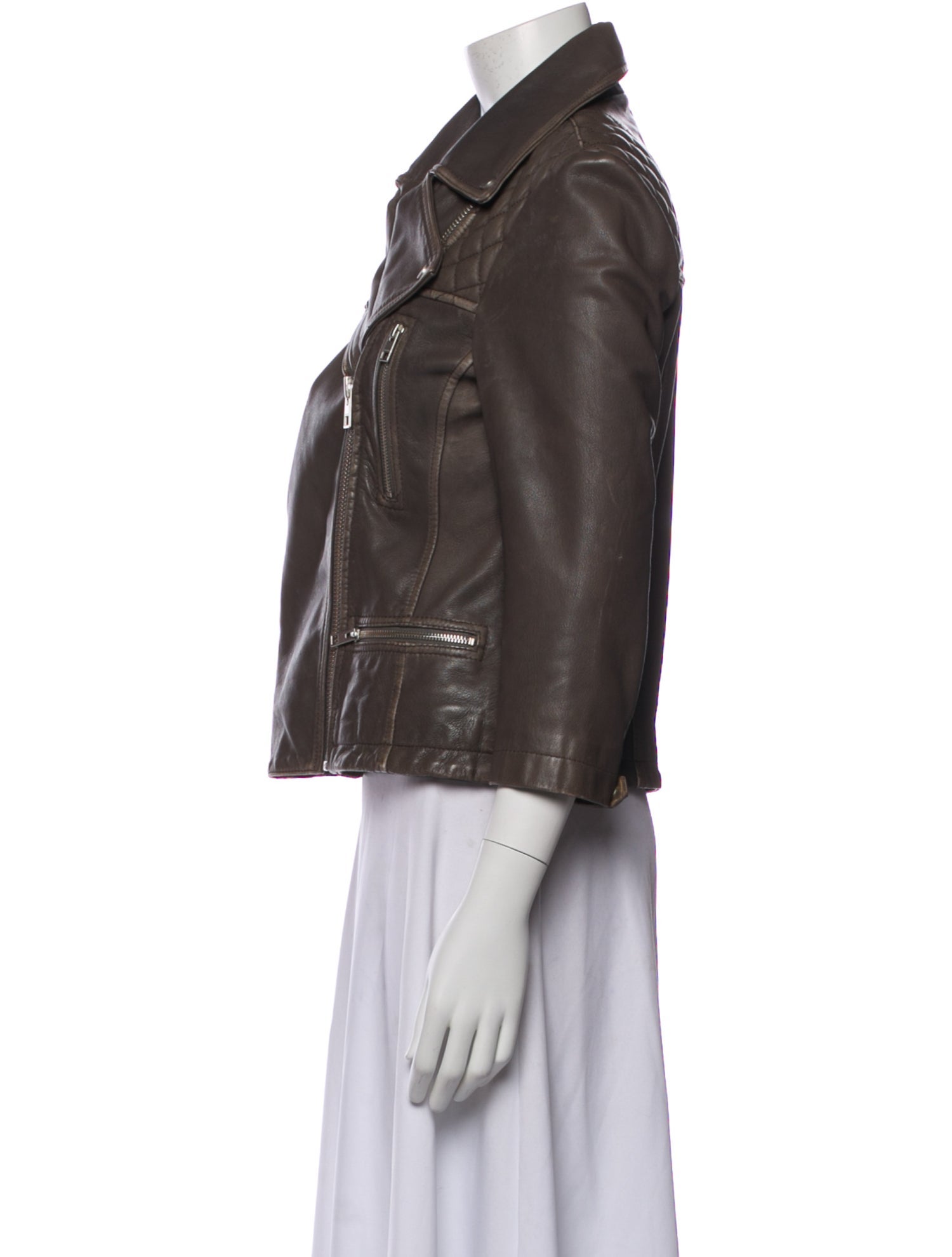 AllSaints Lamb Leather Biker Jacket