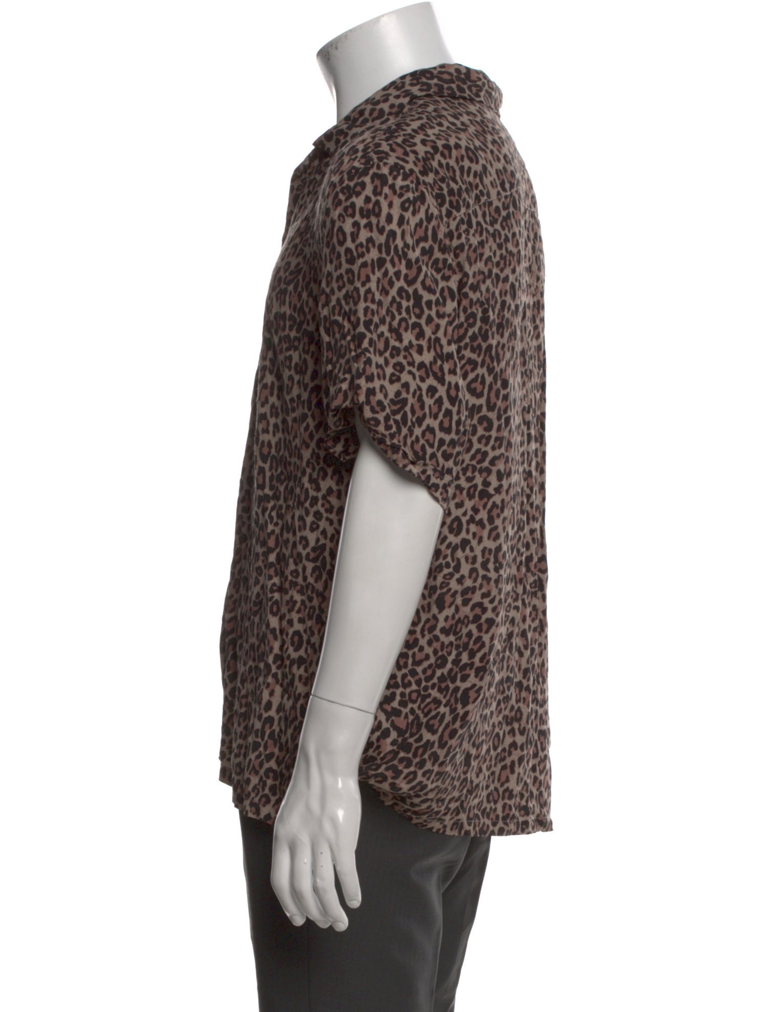 AllSaints Animal Print Short Sleeve Shirt