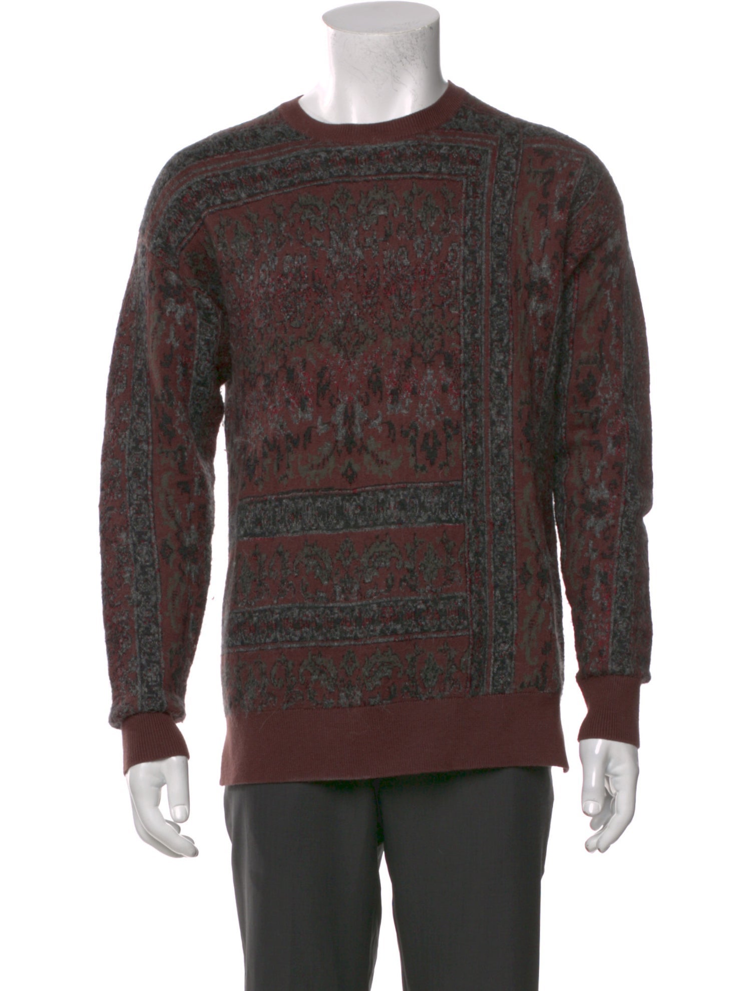 AllSaints Patterned Crew Neck Pullover