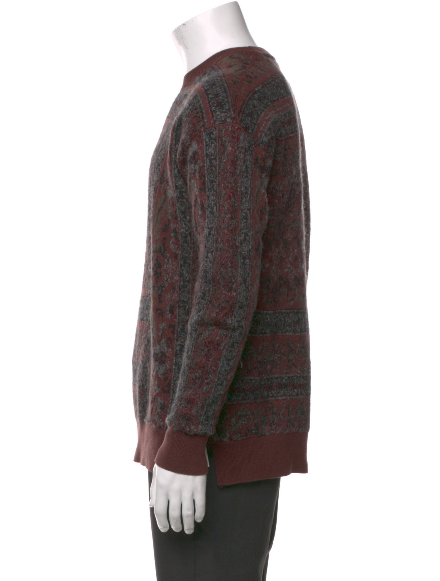 AllSaints Patterned Crew Neck Pullover