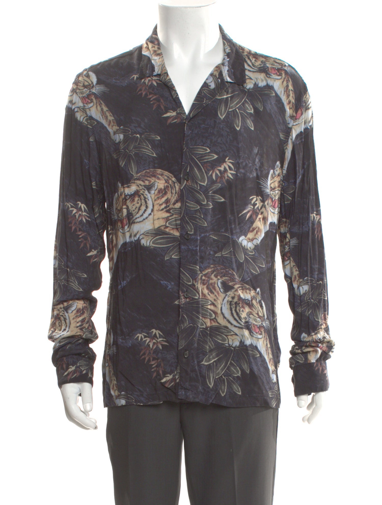 AllSaints Printed Long Sleeve Shirt