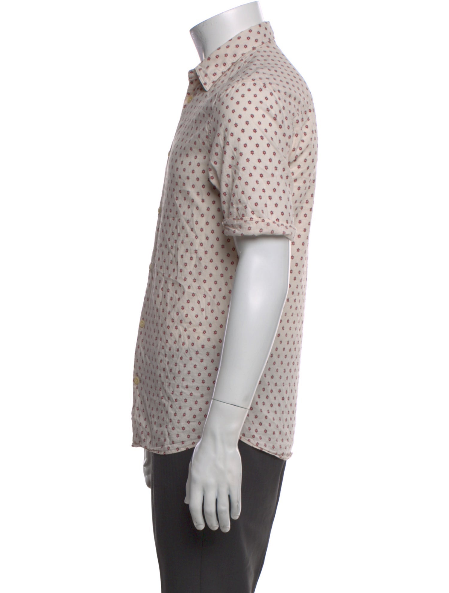 AllSaints Polka Dot Print Short Sleeve Shirt