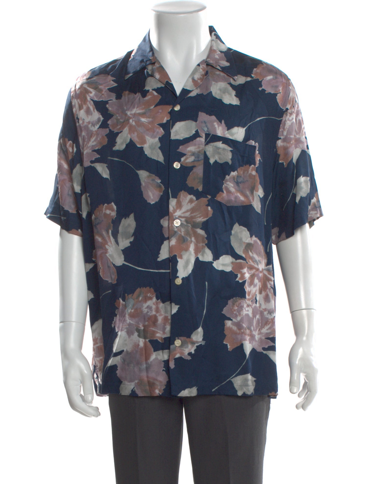 AllSaints Floral Print Short Sleeve Shirt