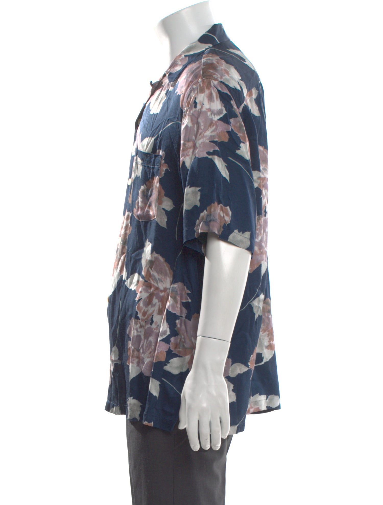 AllSaints Floral Print Short Sleeve Shirt