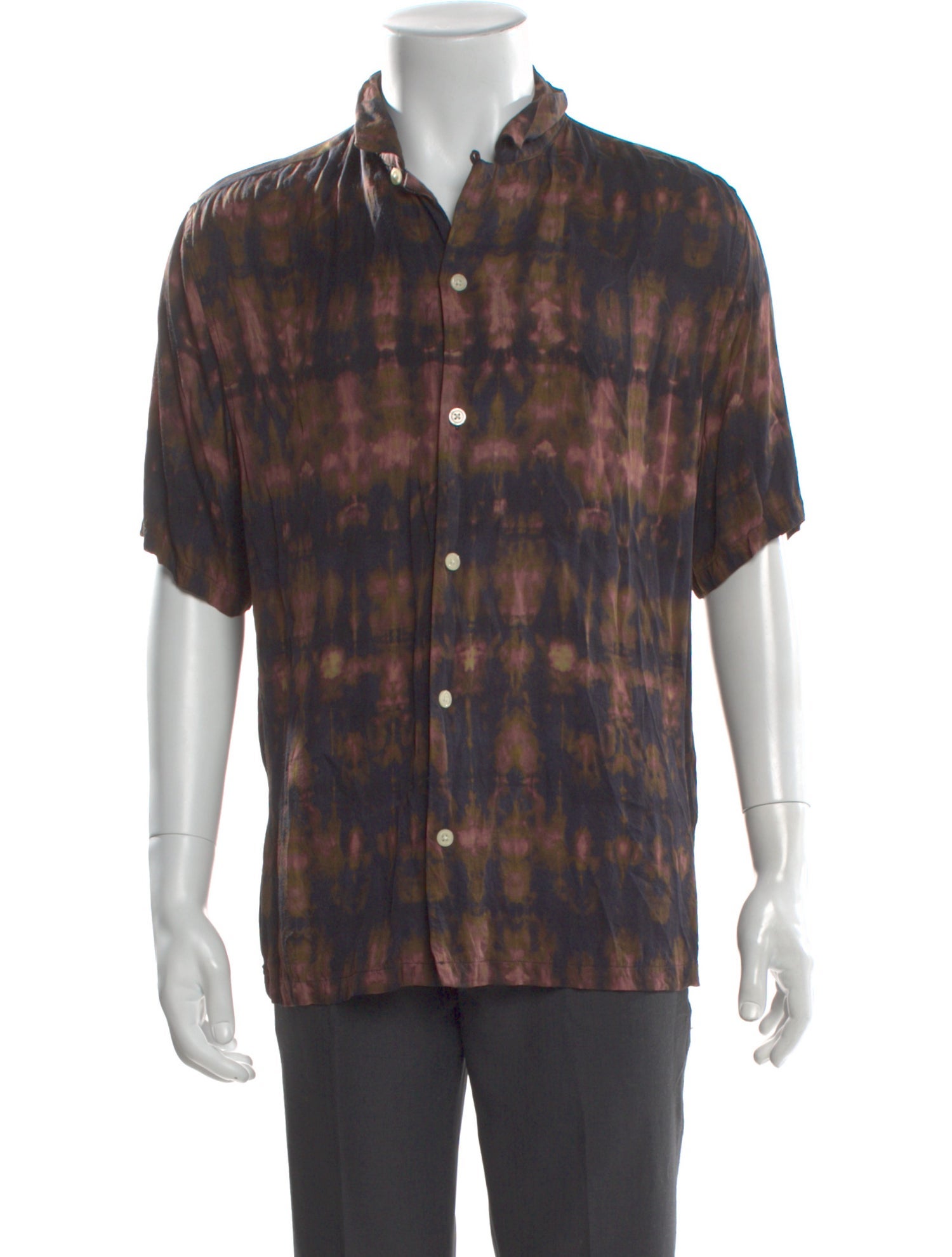 AllSaints Tie-Dye Print Short Sleeve Shirt