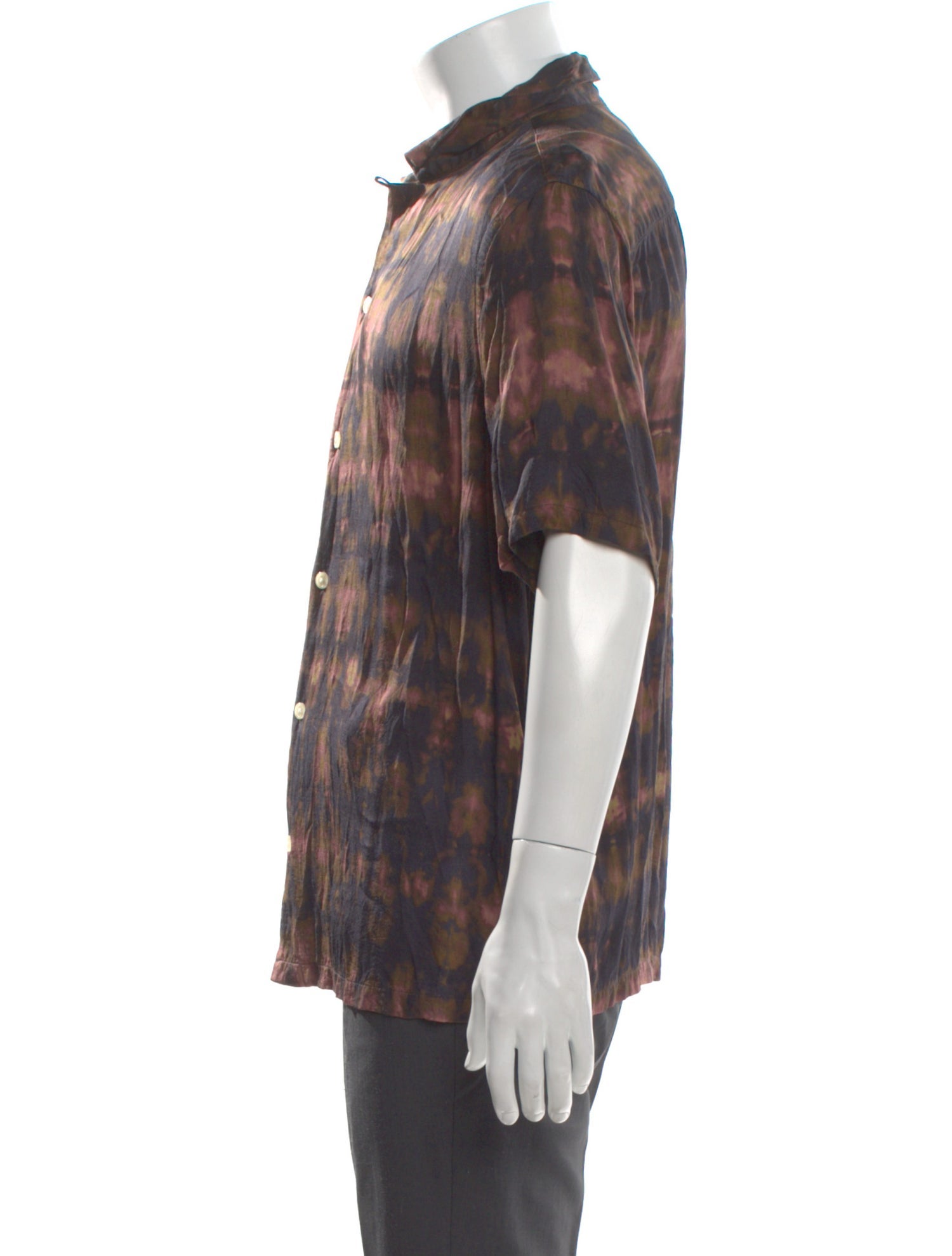 AllSaints Tie-Dye Print Short Sleeve Shirt