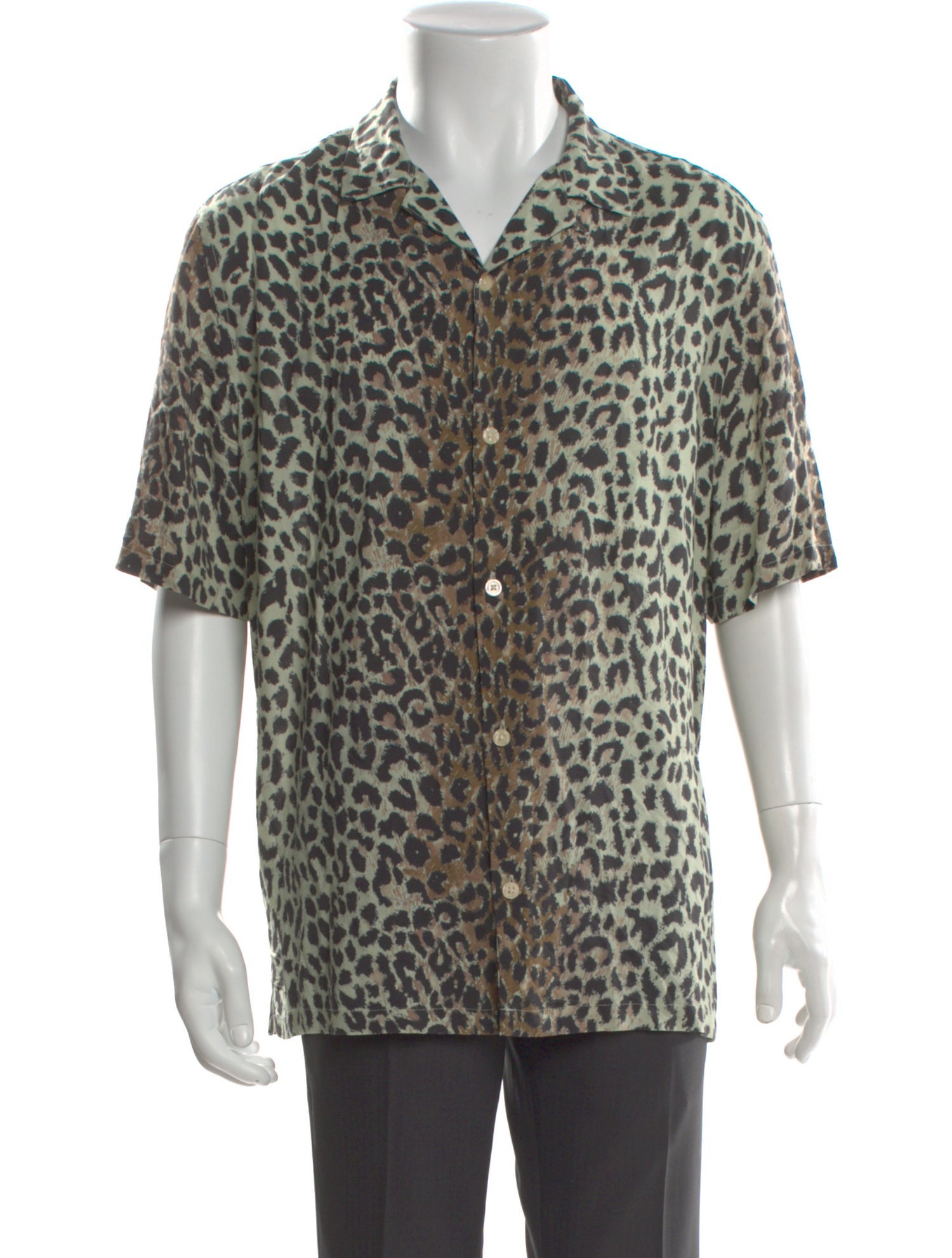 AllSaints Animal Print Short Sleeve Shirt