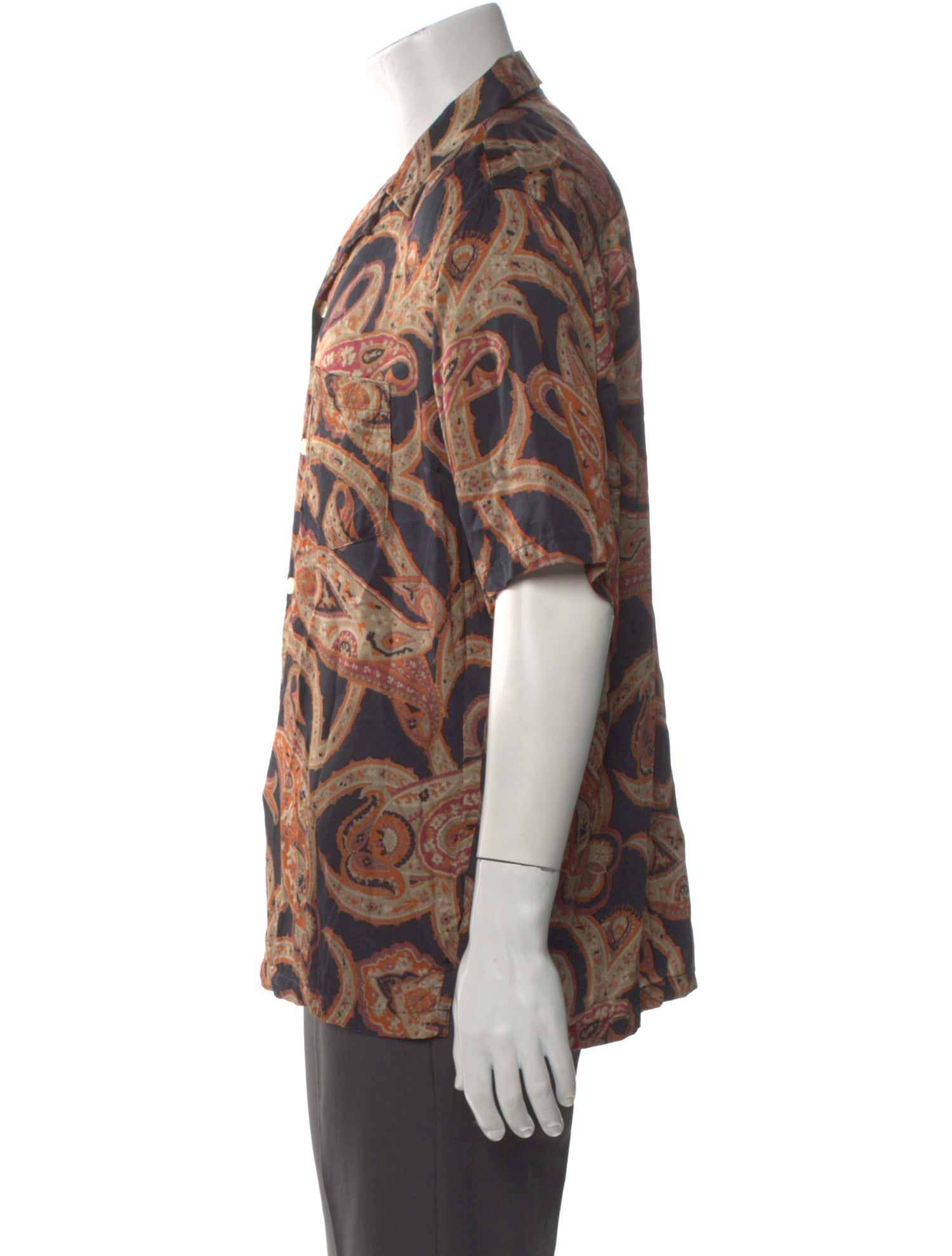 AllSaints Paisley Print Short Sleeve Shirt