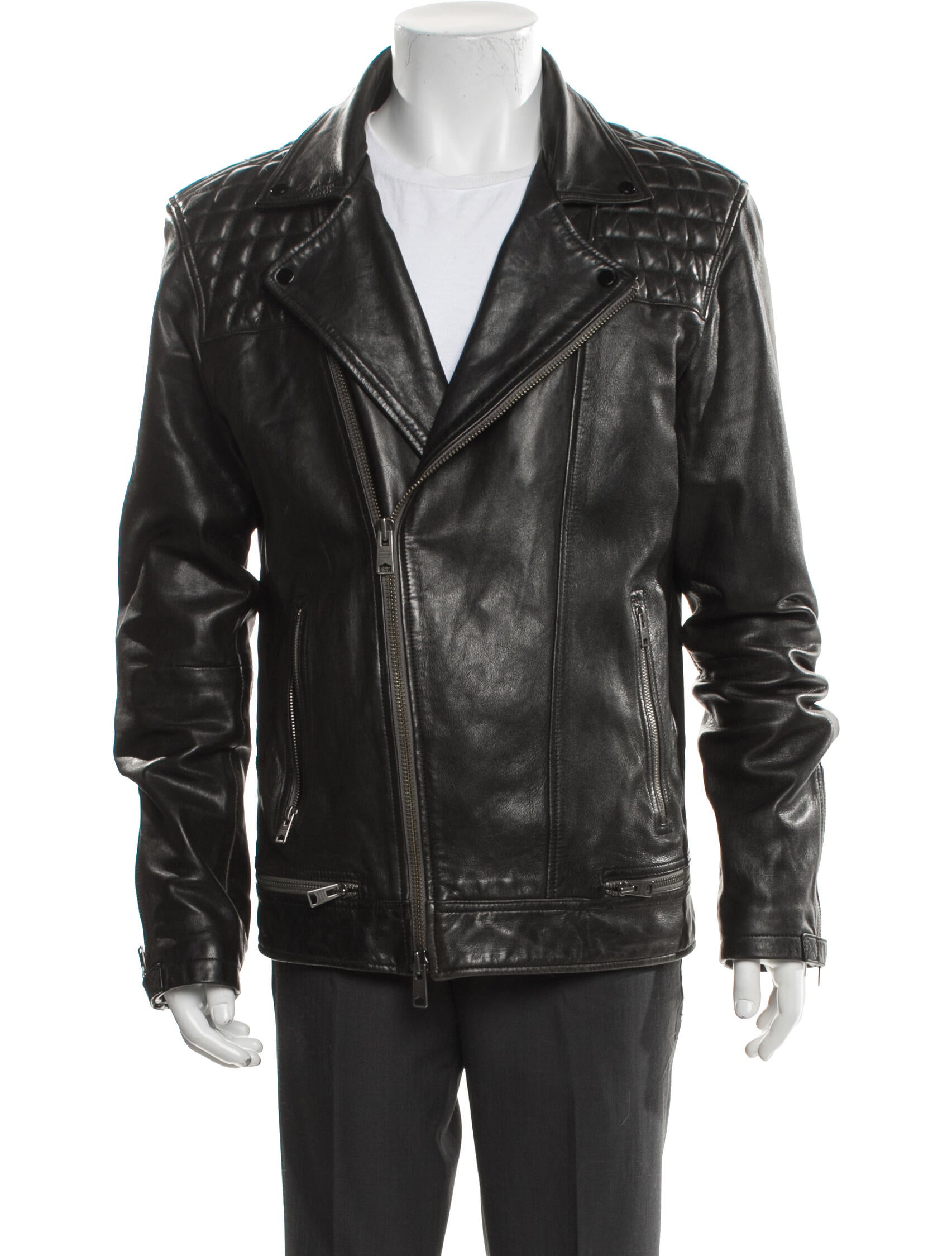 AllSaints Lamb Leather Moto Jacket