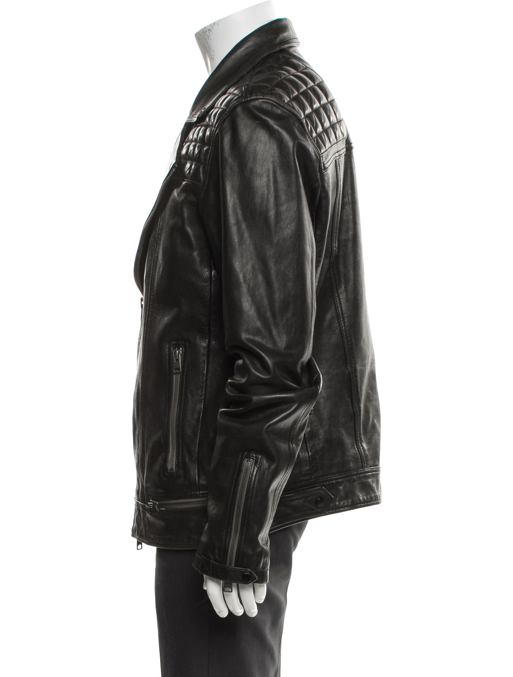 AllSaints Lamb Leather Moto Jacket