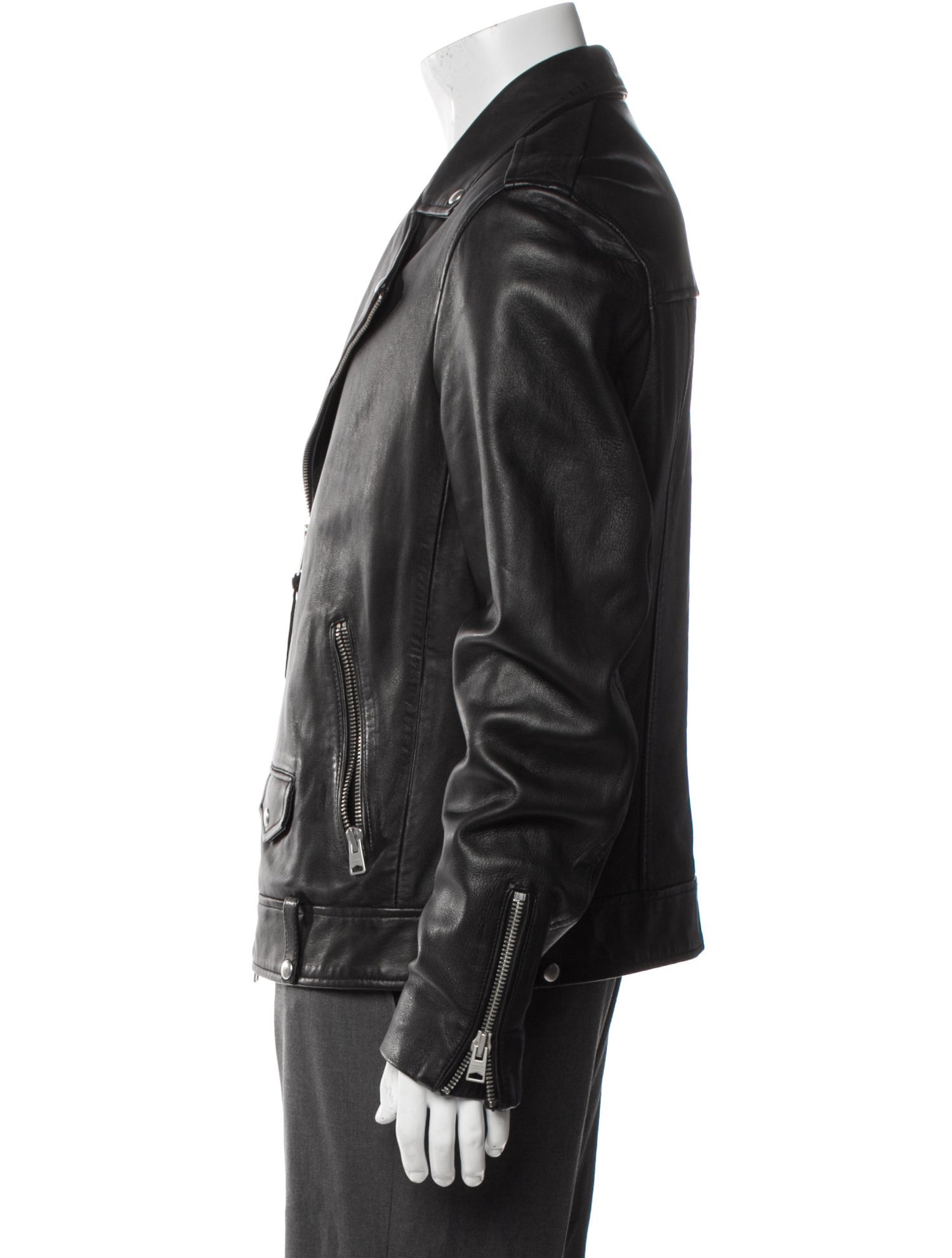 AllSaints Lamb Leather Moto Jacket