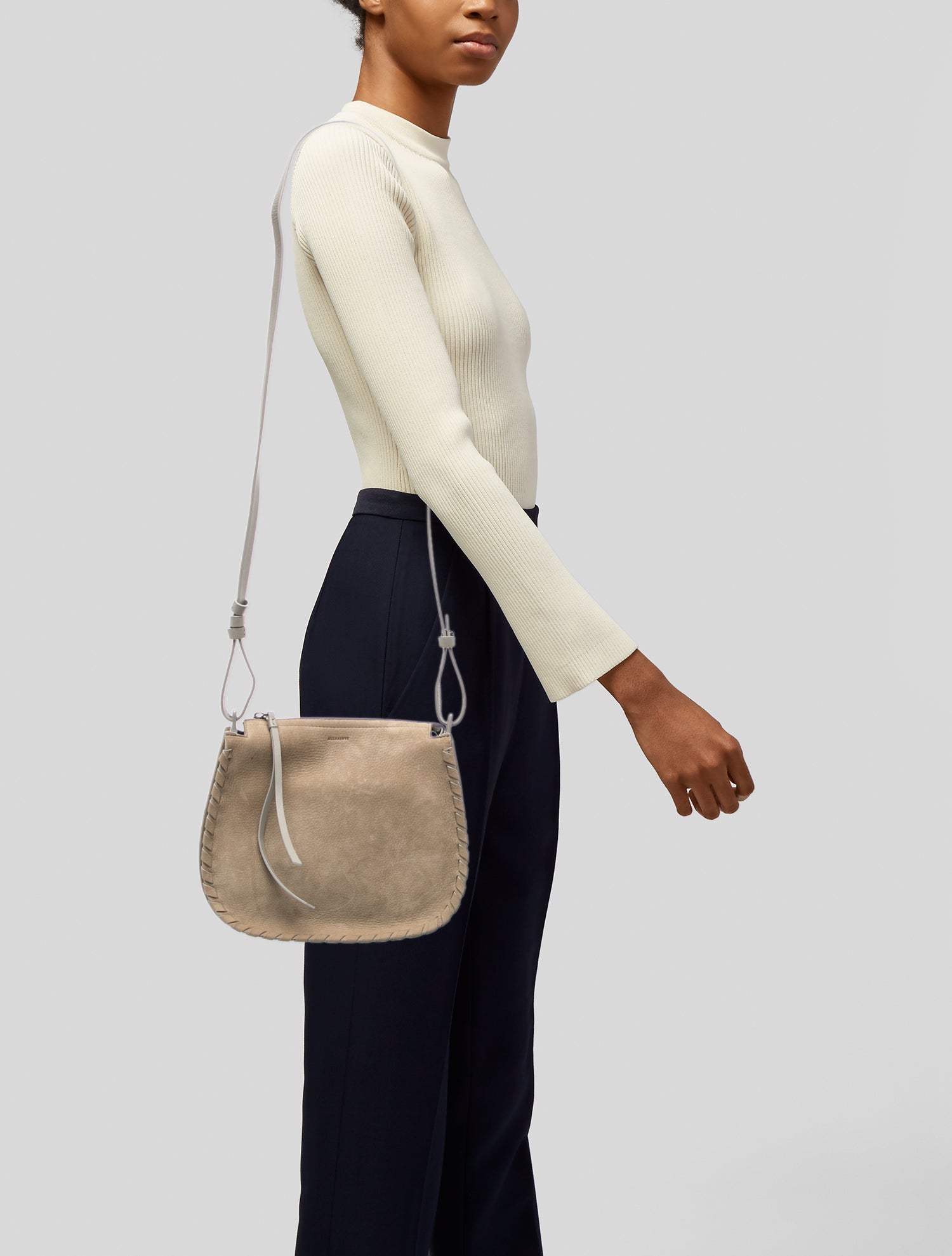 AllSaints Suede Bucket Bag