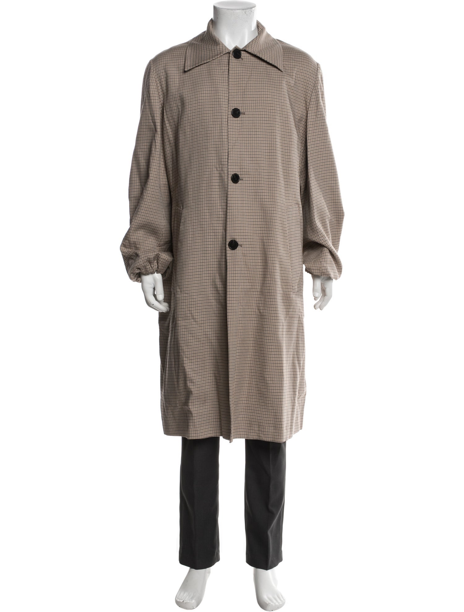 AllSaints Plaid Print Trench Coat