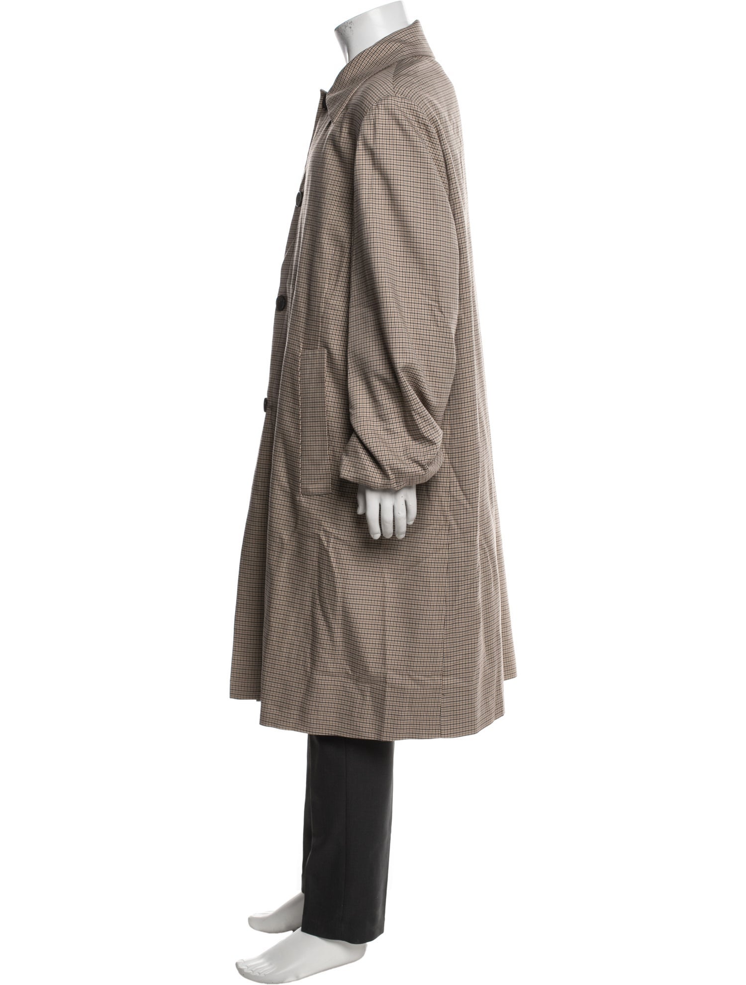 AllSaints Plaid Print Trench Coat