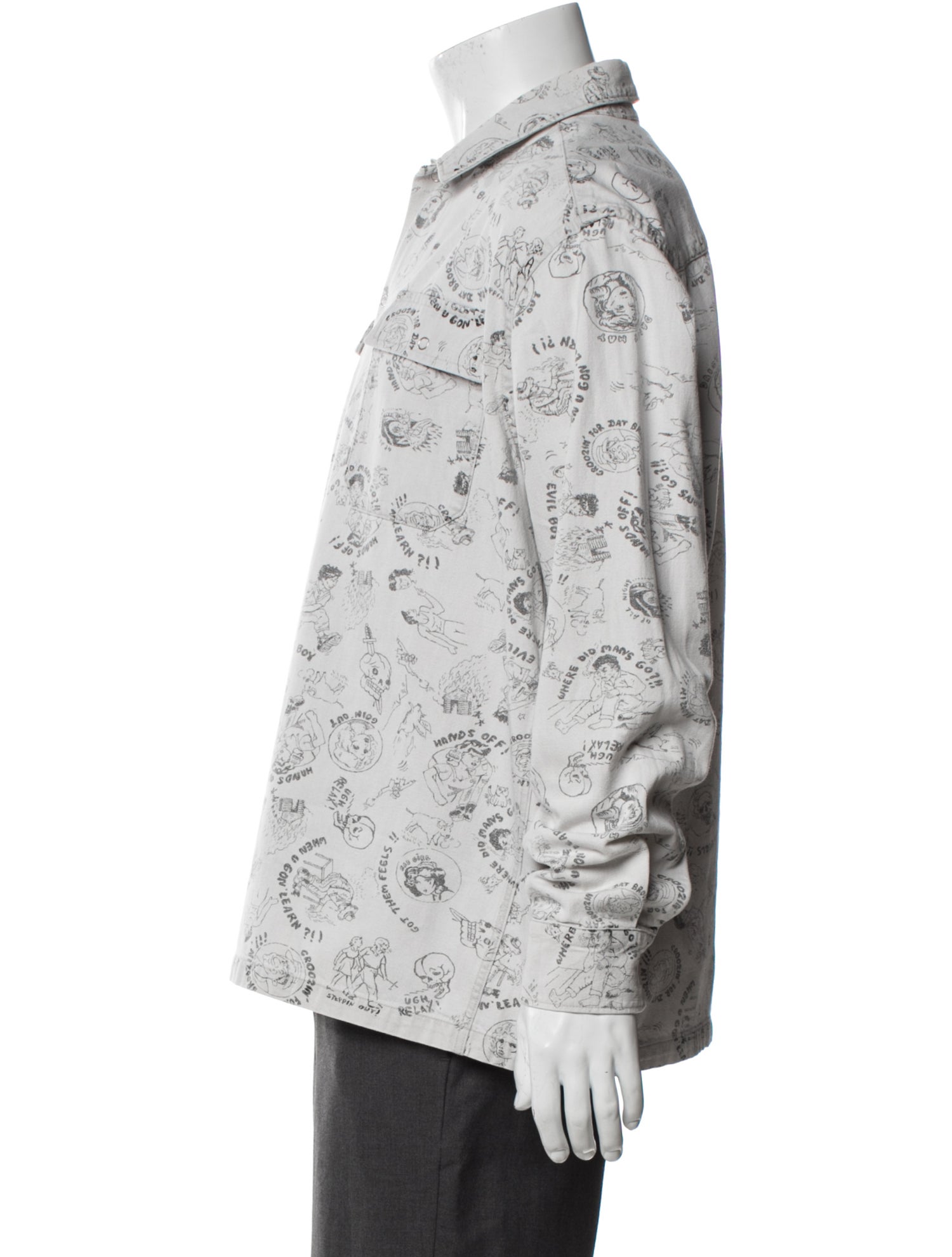 AllSaints Printed Long Sleeve Shirt