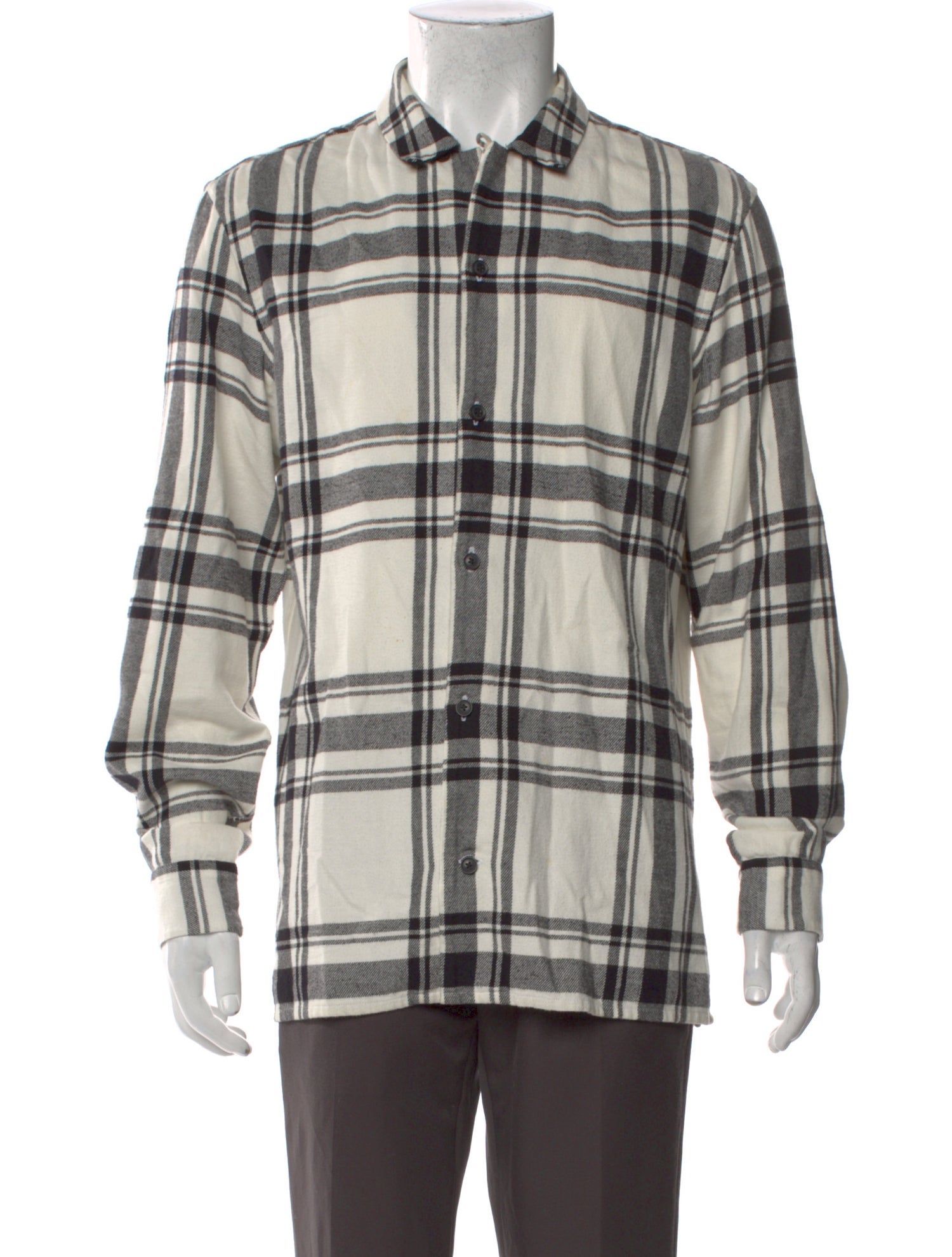 AllSaints Plaid Print Long Sleeve Shirt