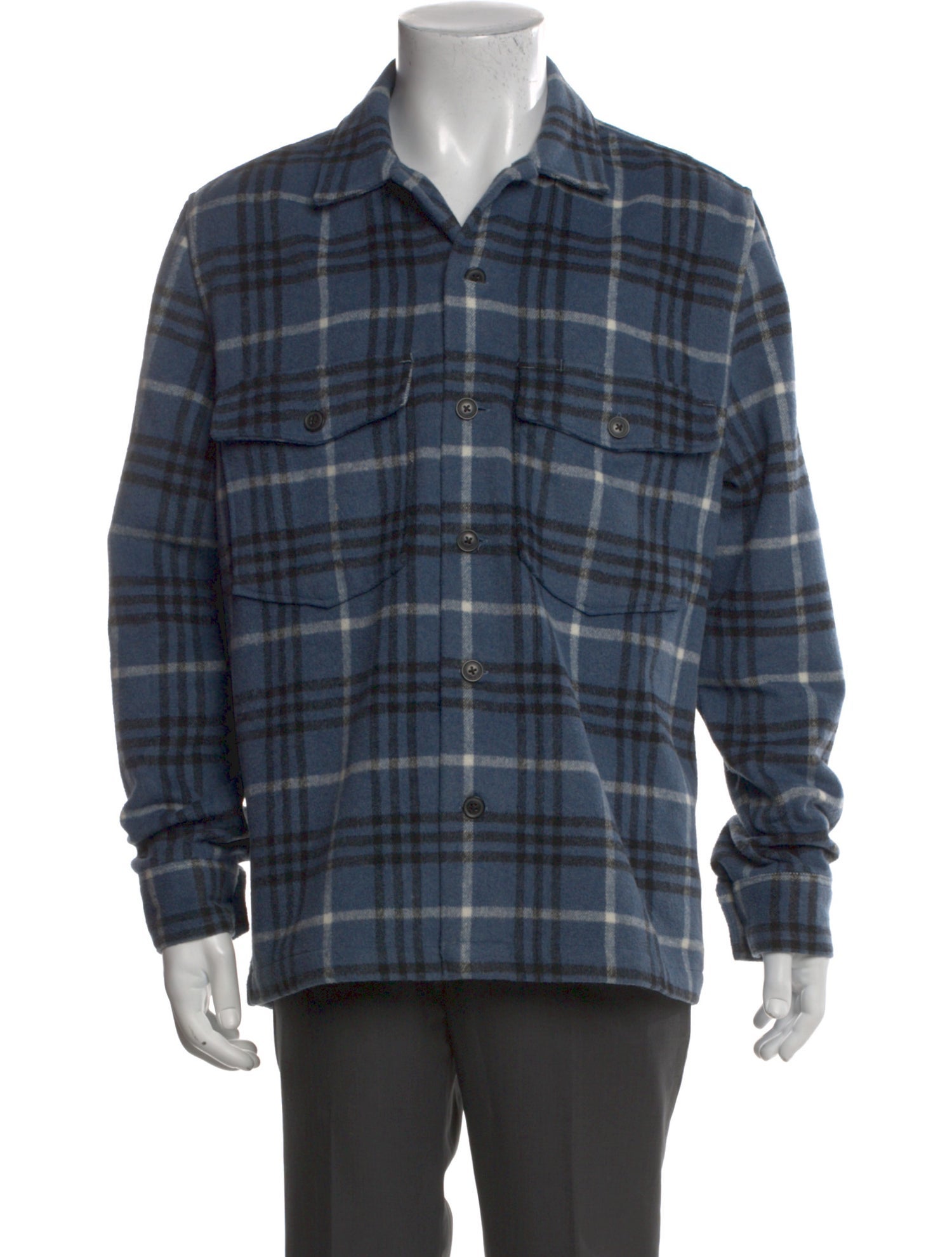 AllSaints Plaid Print Long Sleeve Shirt
