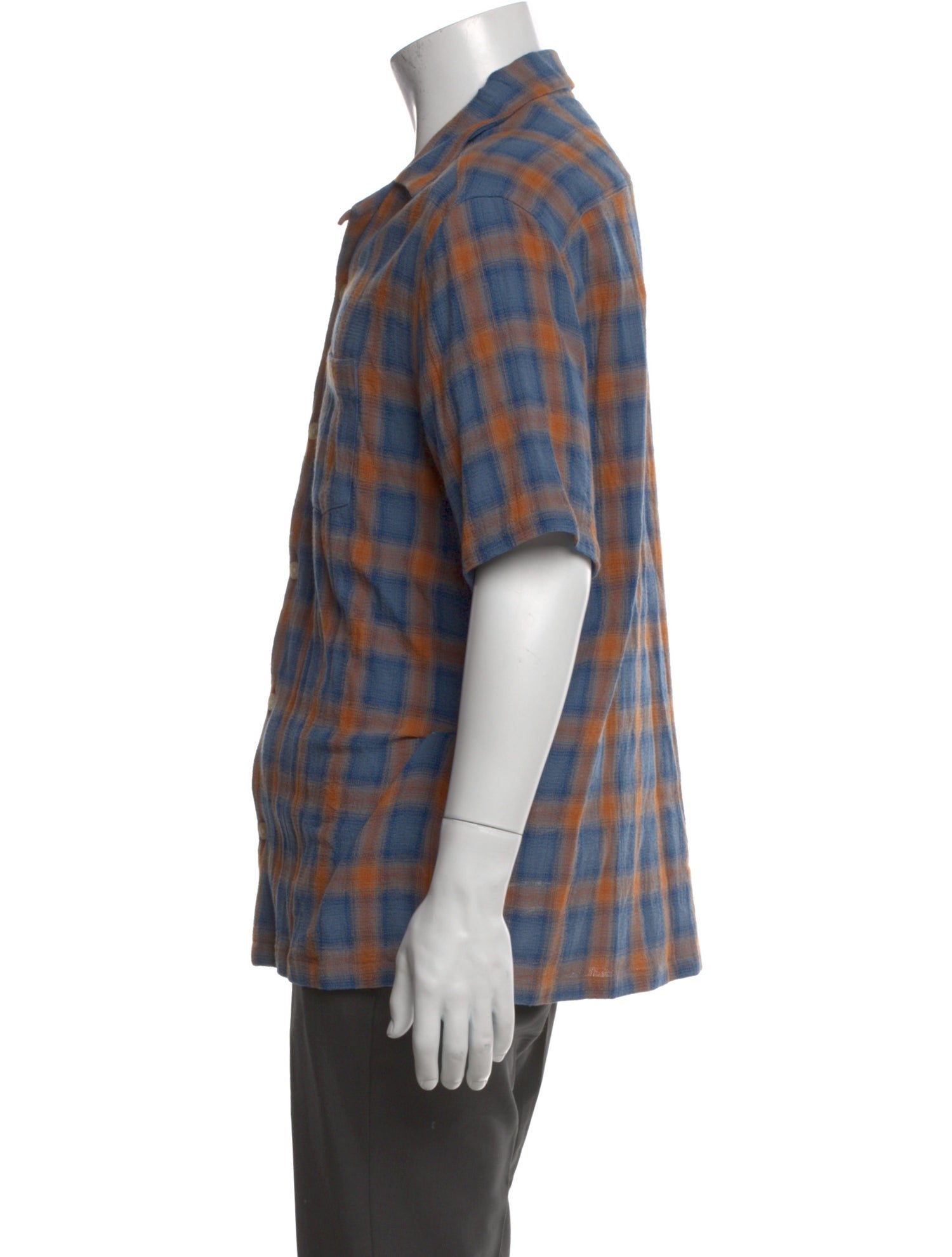 AllSaints Plaid Print Short Sleeve Shirt