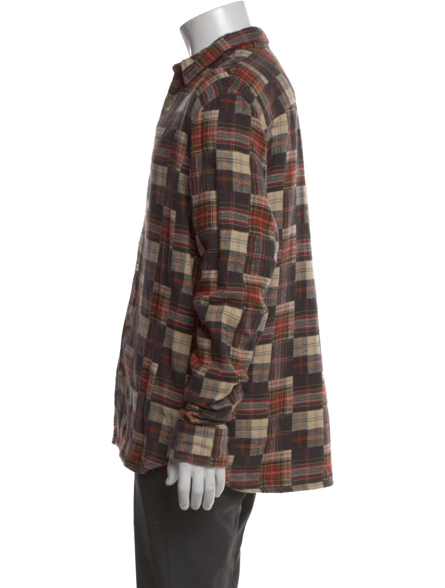AllSaints Plaid Print Long Sleeve Shirt