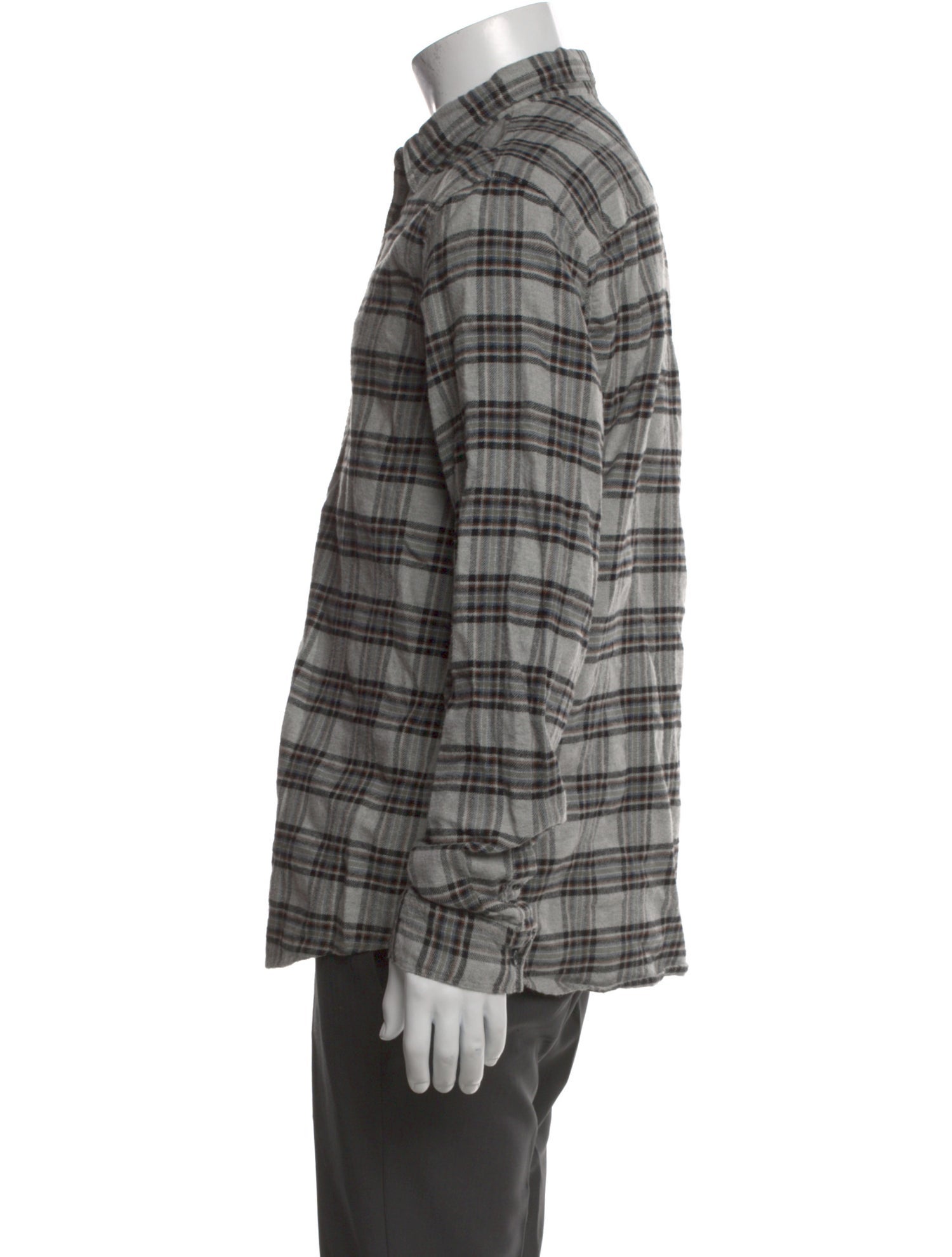 AllSaints Plaid Print Long Sleeve Shirt
